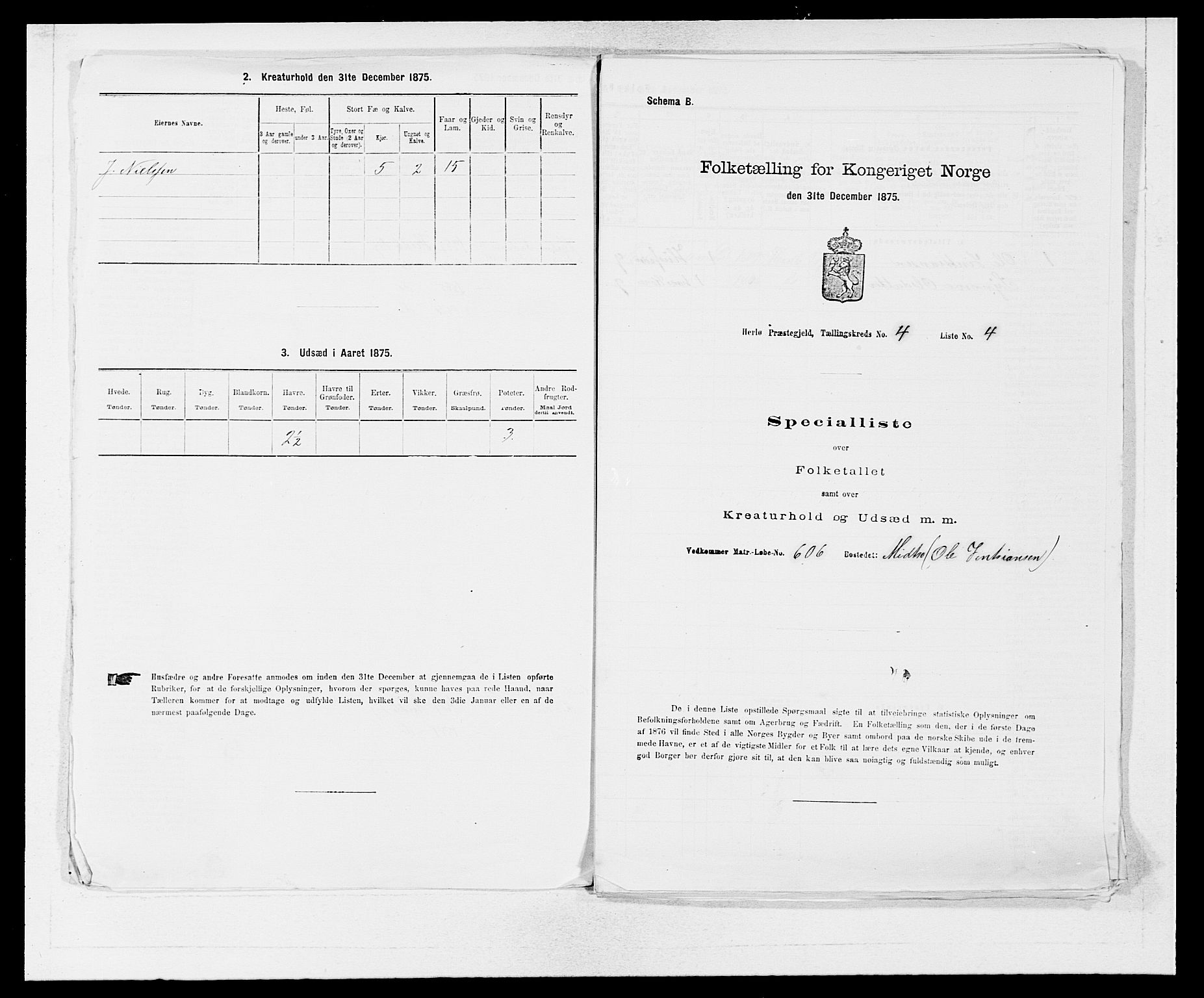 SAB, Folketelling 1875 for 1258P Herdla prestegjeld, 1875, s. 499