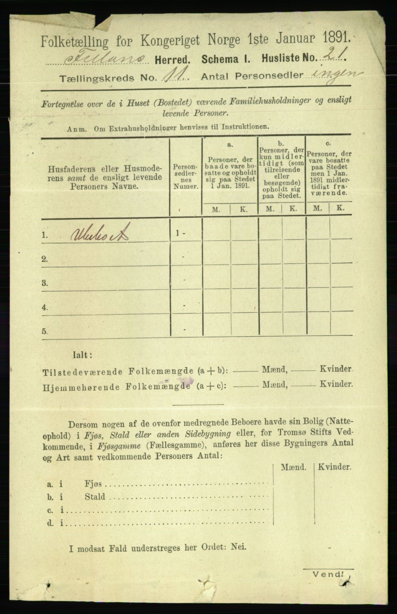 RA, Folketelling 1891 for 1616 Fillan herred, 1891, s. 2976