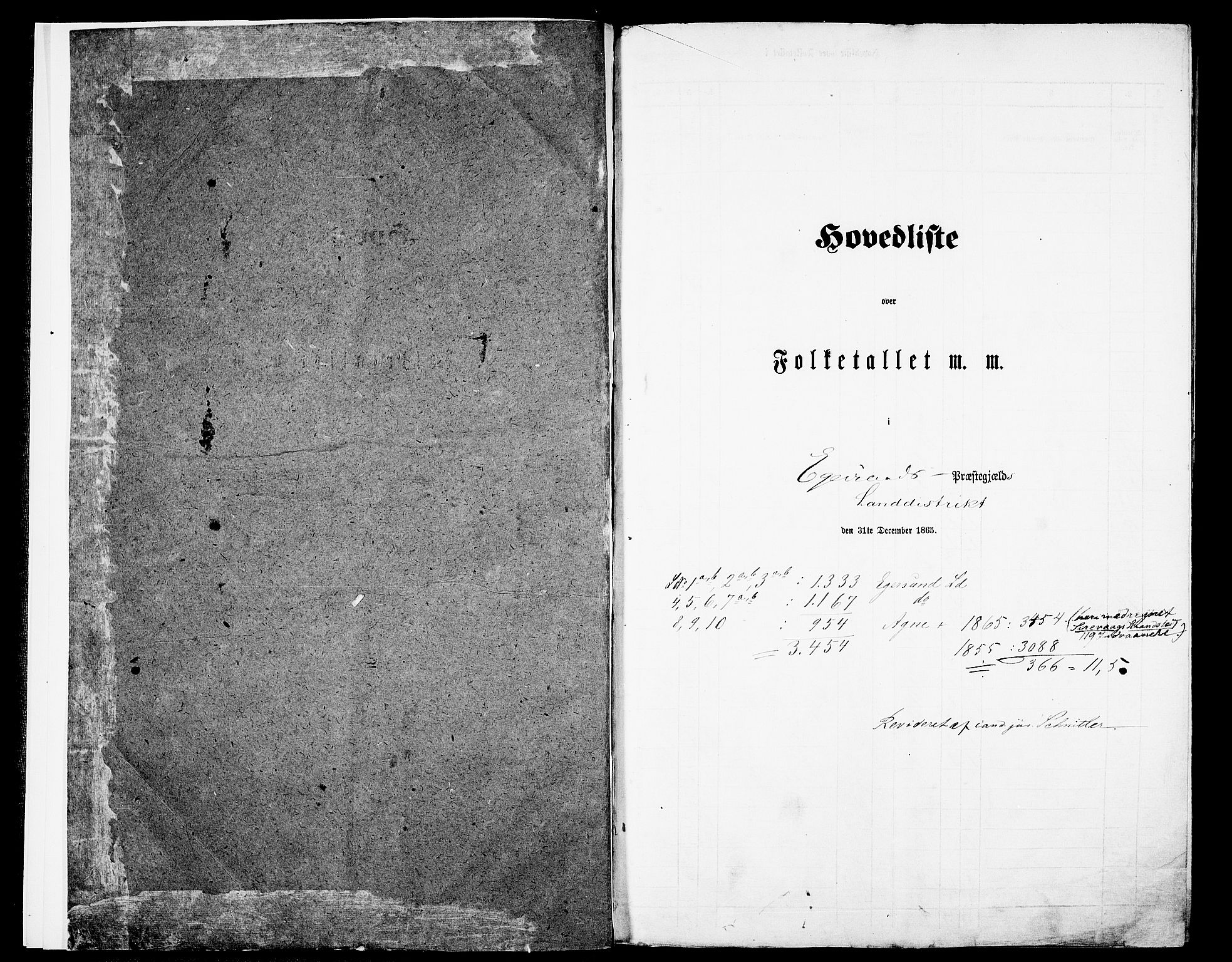RA, Folketelling 1865 for 1116L Eigersund prestegjeld, Eigersund landsokn og Ogna sokn, 1865, s. 5