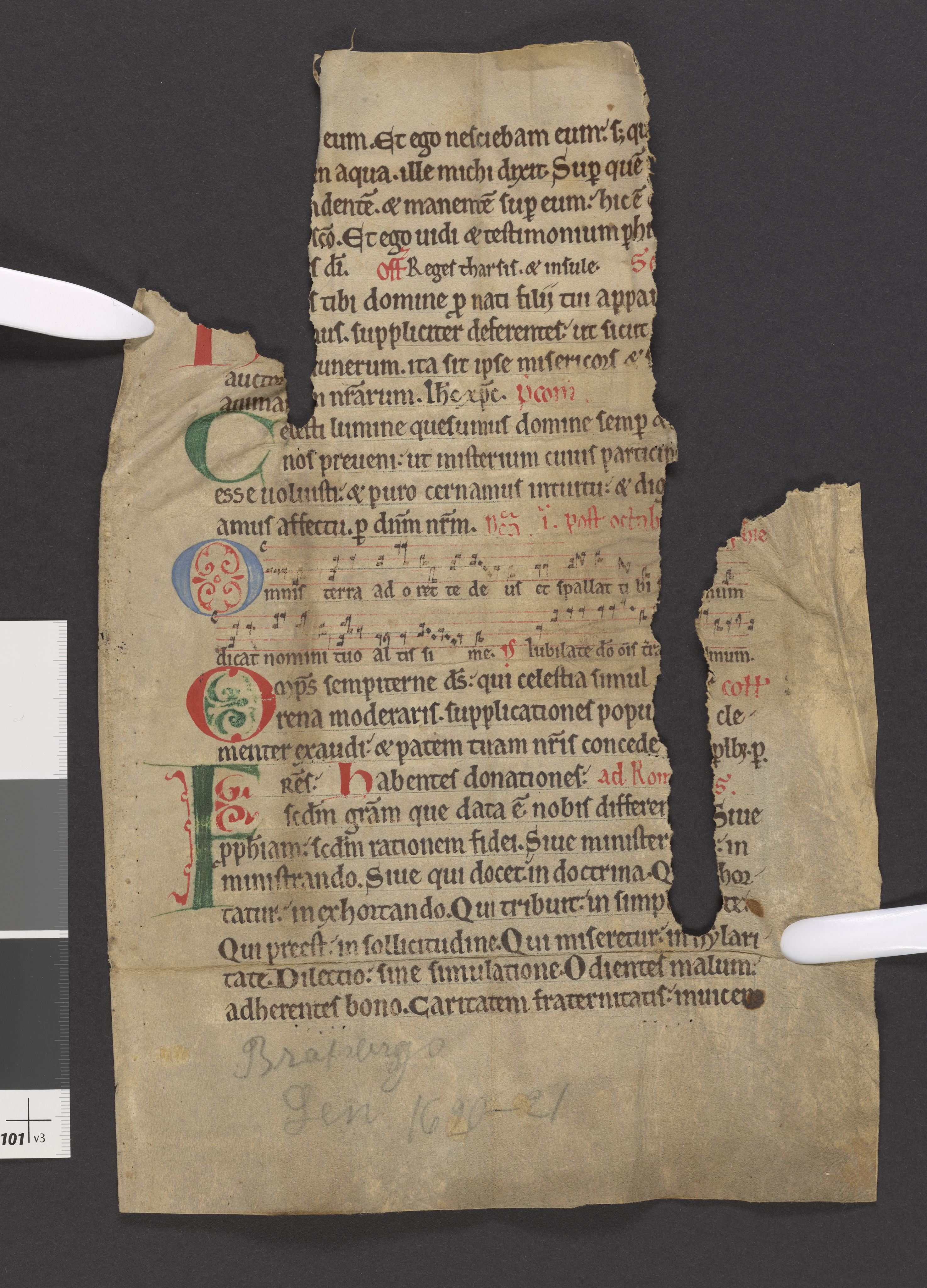 Riksarkivets diplomsamling, AV/RA-EA-5965/F27/F27A/F27Ab/L0001: Latinske fragmenter stort format, 1100-1536, s. 39