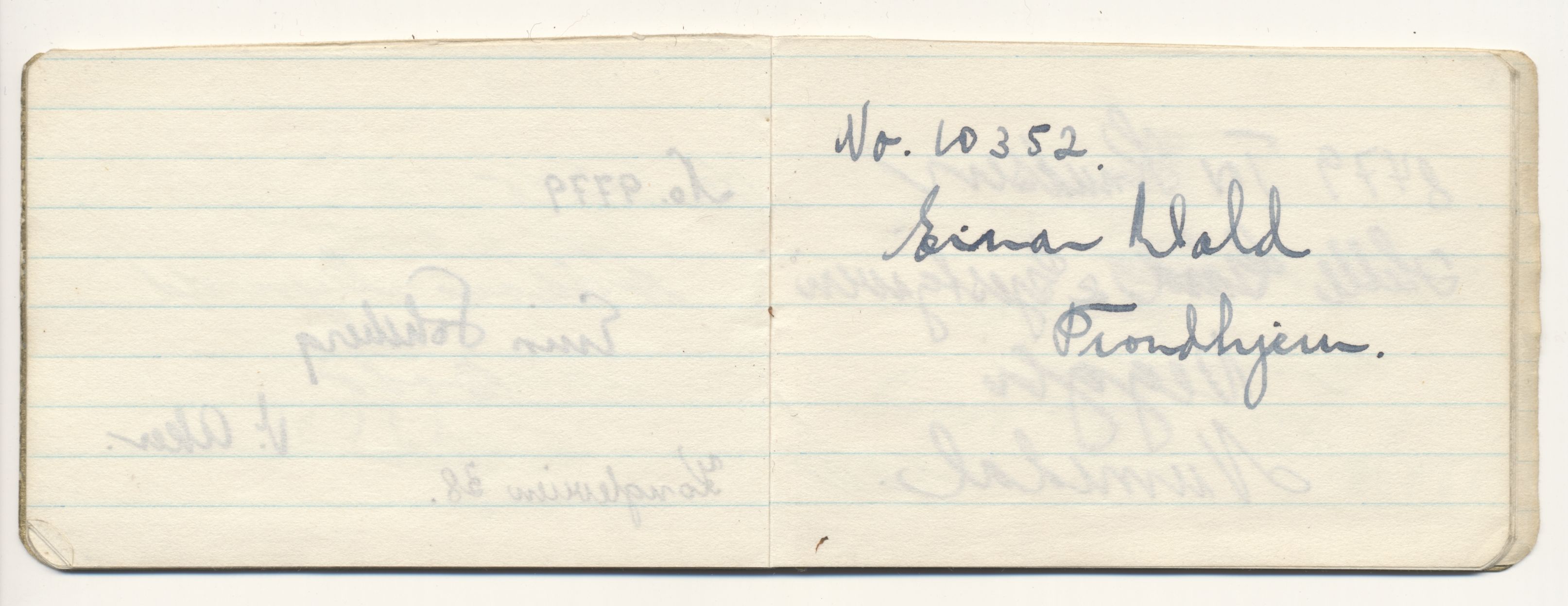 Falstadsenteret, dokumentsamling, FSM/A-001/F/L0494: Fredriksen, Ragna (f. 1922) og Gunnar (f. 1921), 1944-1945