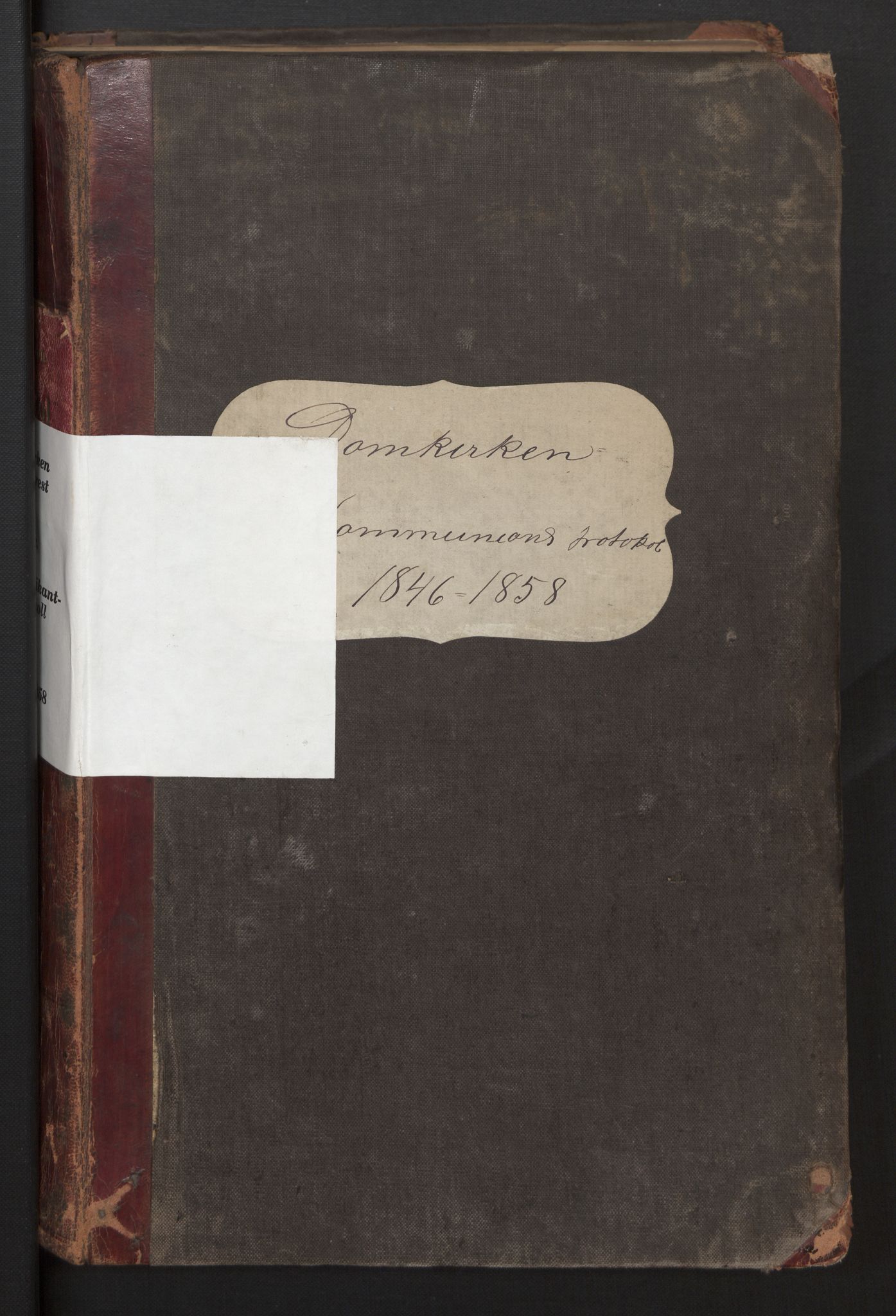 Domkirken sokneprestembete, SAB/A-74801/H/Hb/L0003: Kommunikantprotokoll nr. 3, 1846-1858