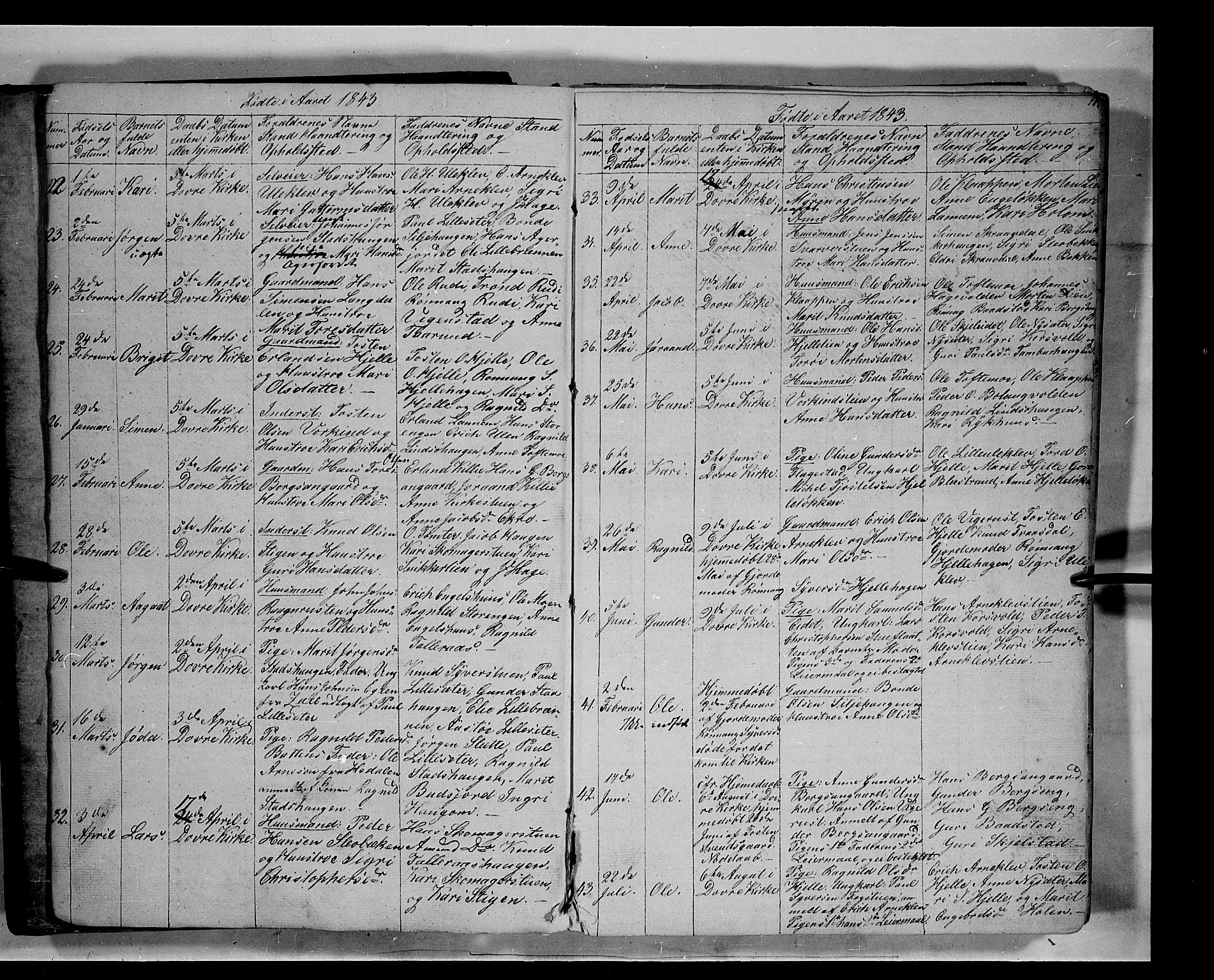 Lesja prestekontor, AV/SAH-PREST-068/H/Ha/Hab/L0003: Klokkerbok nr. 3, 1842-1862, s. 10-11