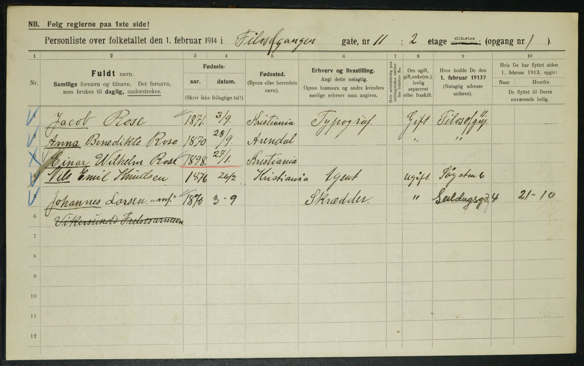 OBA, Kommunal folketelling 1.2.1914 for Kristiania, 1914, s. 24440