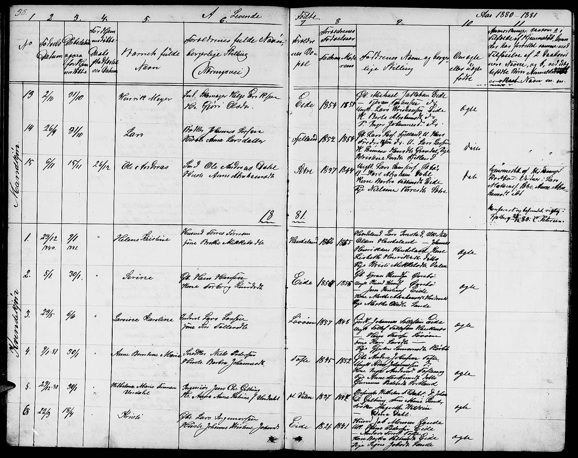Fjelberg sokneprestembete, AV/SAB-A-75201/H/Hab: Klokkerbok nr. B 3, 1868-1888, s. 38