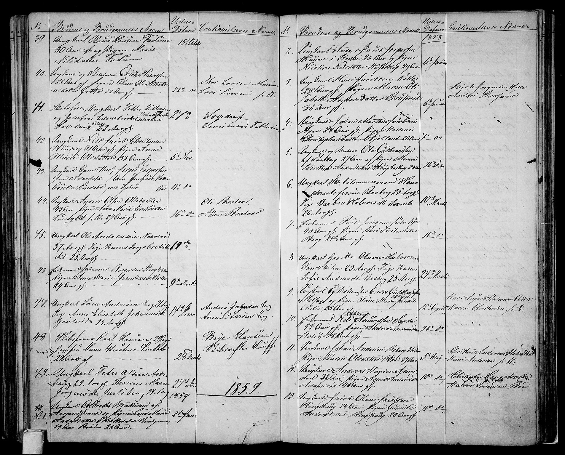 Sem kirkebøker, AV/SAKO-A-5/G/Ga/L0004: Klokkerbok nr. I 4, 1855-1877