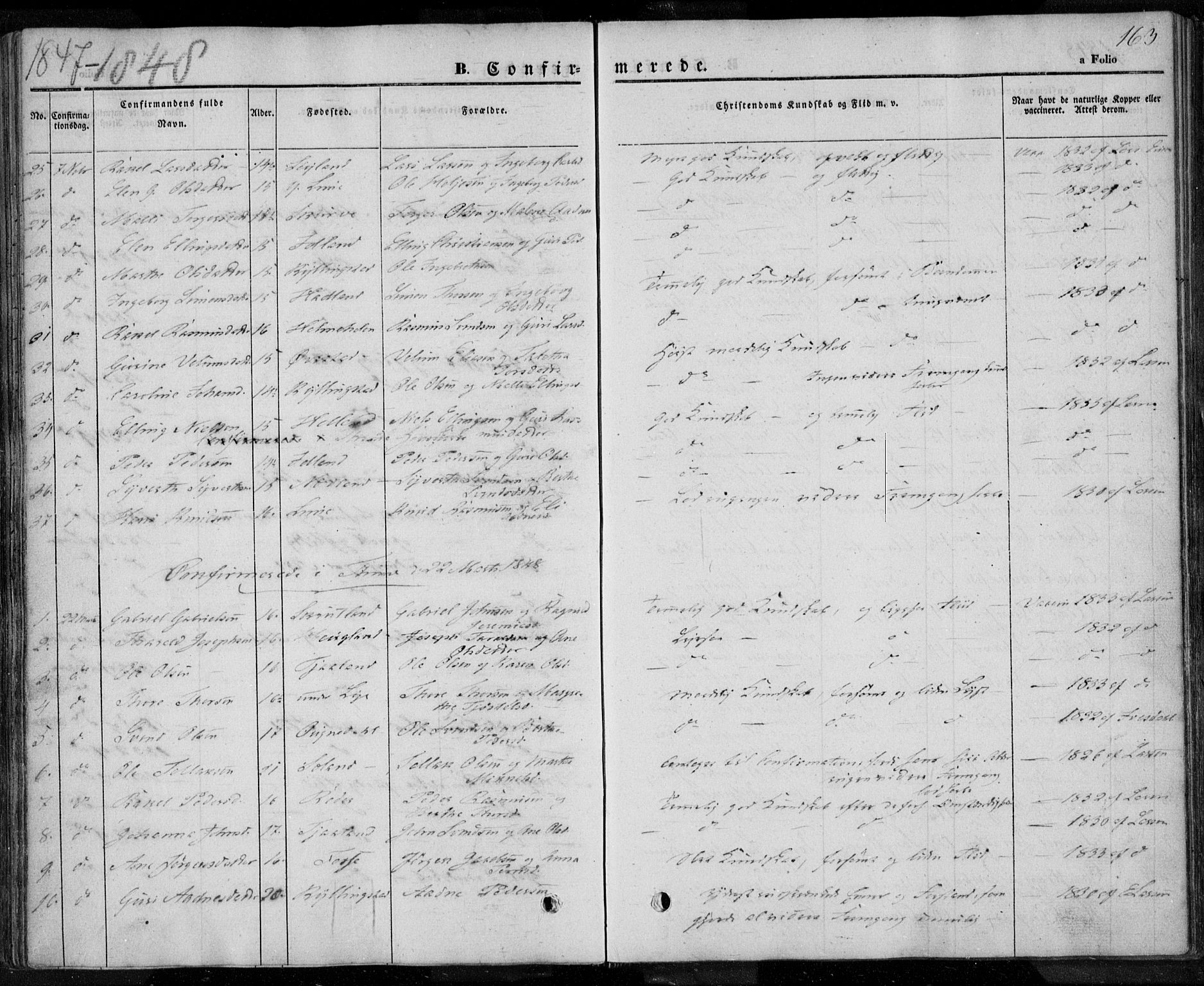 Lye sokneprestkontor, AV/SAST-A-101794/001/30BA/L0005: Ministerialbok nr. A 5.1, 1842-1855, s. 163