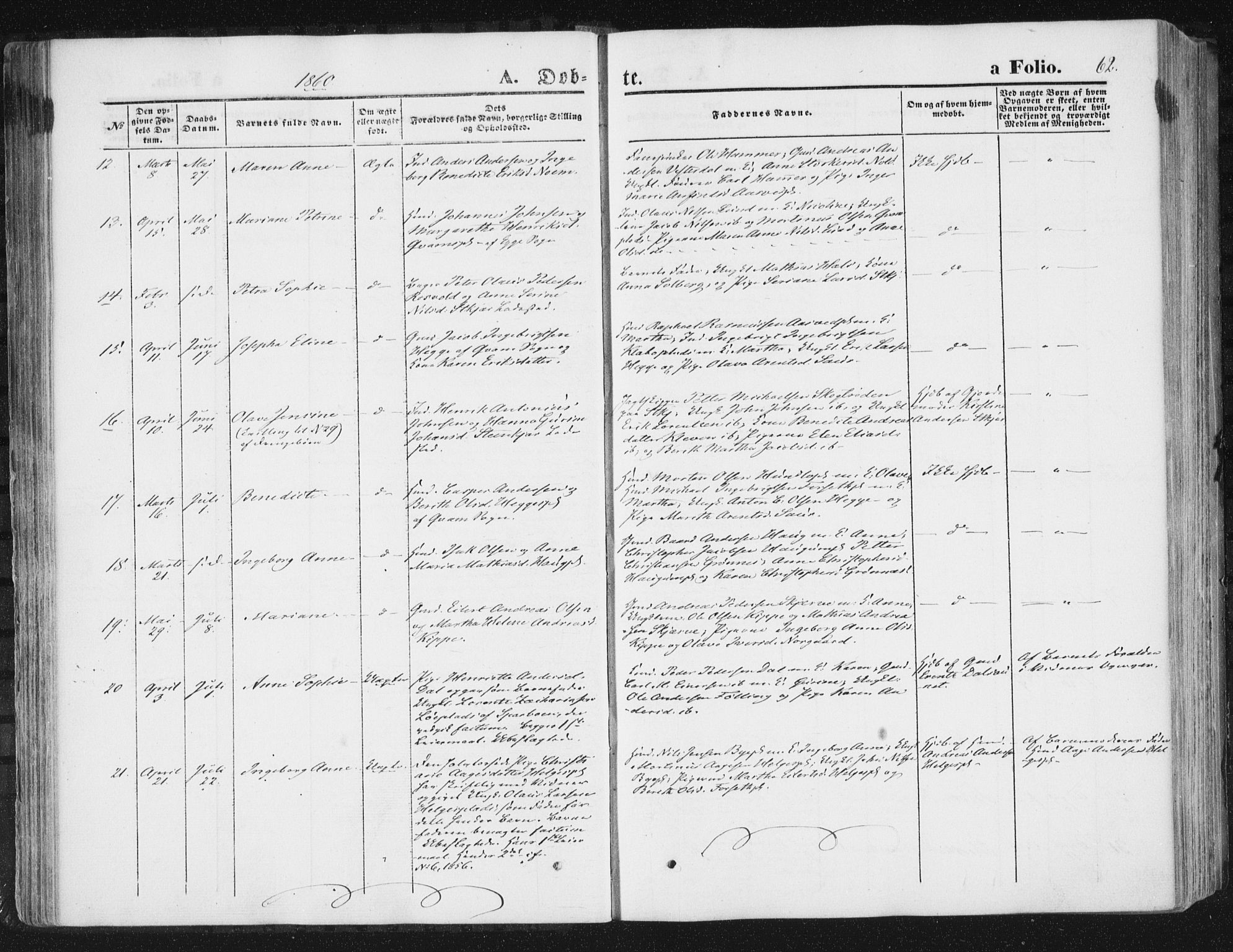 Ministerialprotokoller, klokkerbøker og fødselsregistre - Nord-Trøndelag, AV/SAT-A-1458/746/L0447: Ministerialbok nr. 746A06, 1860-1877, s. 62