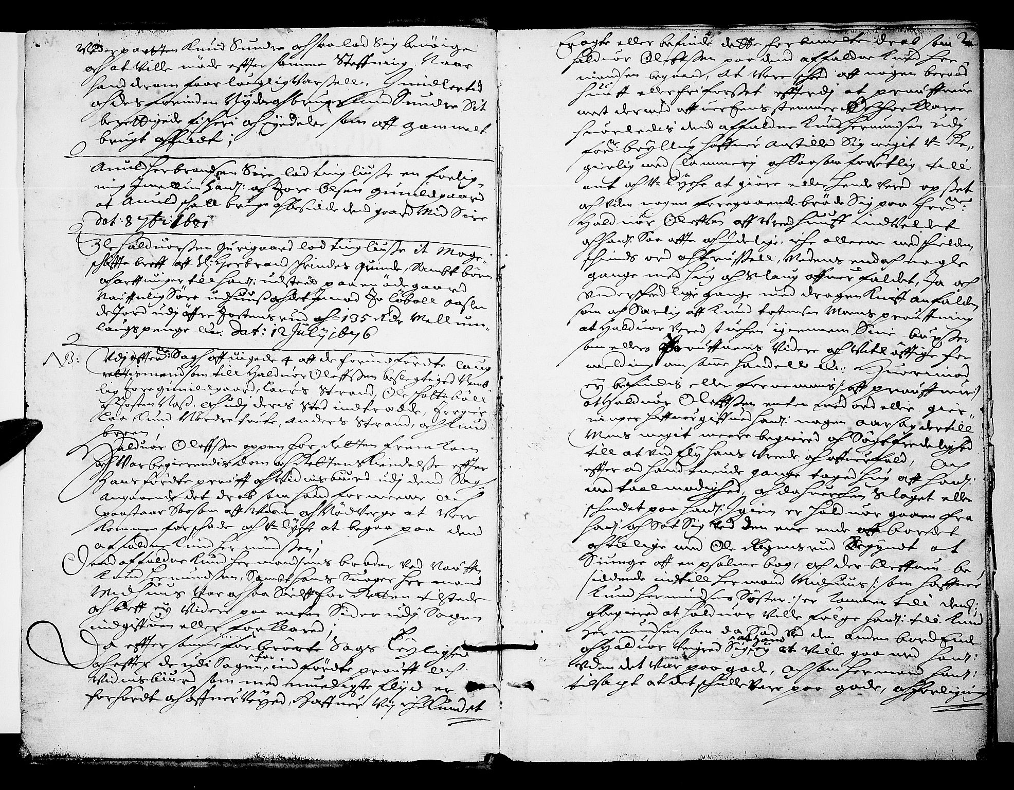 Ringerike og Hallingdal sorenskriveri, SAKO/A-81/F/Fa/Faa/L0016: Tingbok, 1682, s. 2