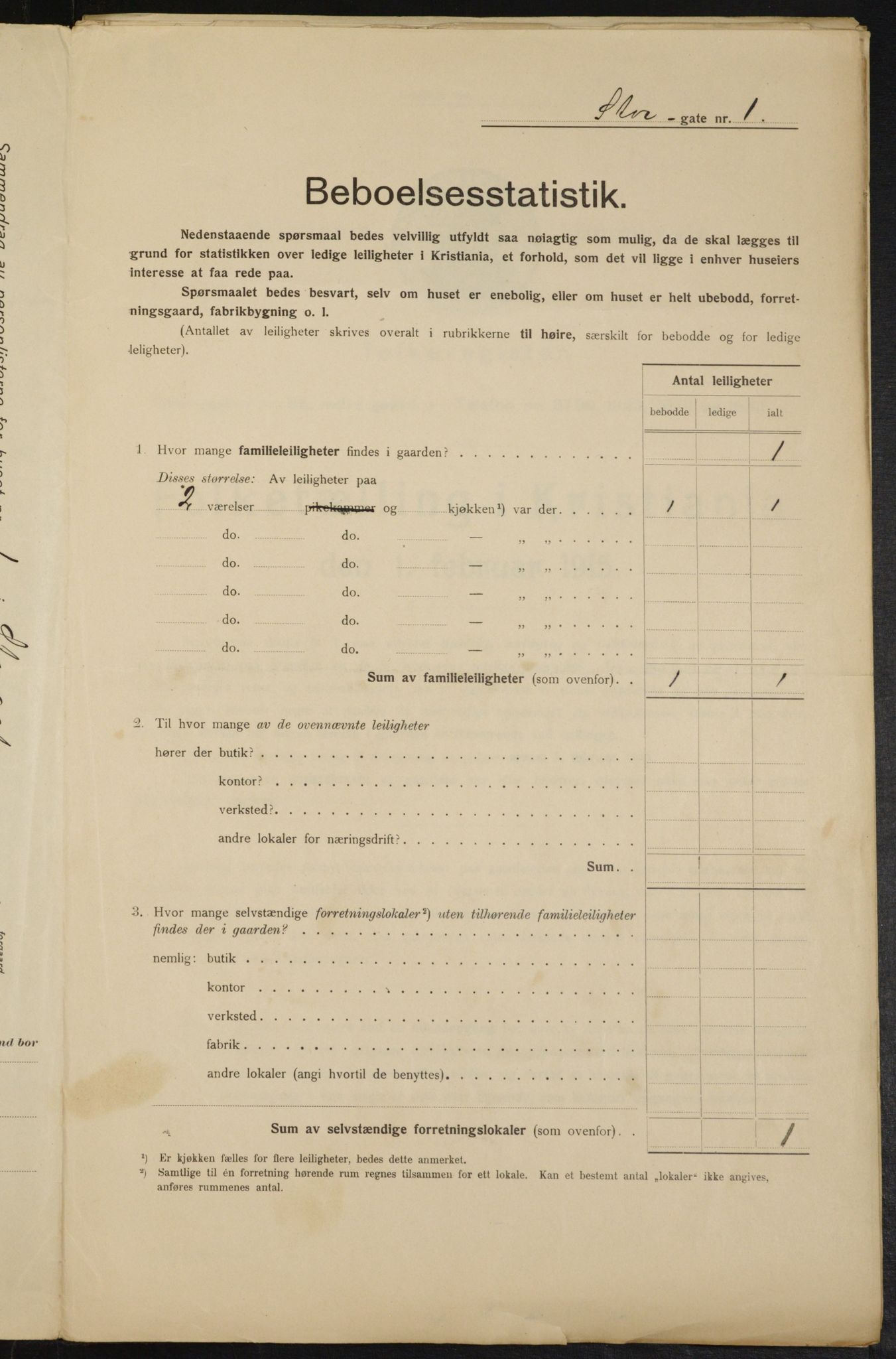 OBA, Kommunal folketelling 1.2.1915 for Kristiania, 1915, s. 103018