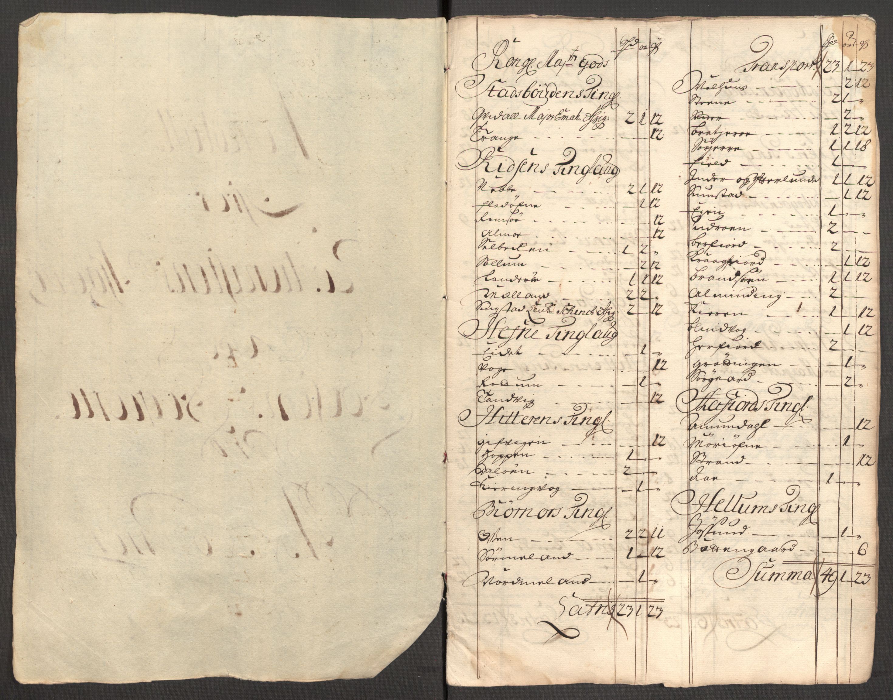 Rentekammeret inntil 1814, Reviderte regnskaper, Fogderegnskap, AV/RA-EA-4092/R57/L3857: Fogderegnskap Fosen, 1706-1707, s. 447