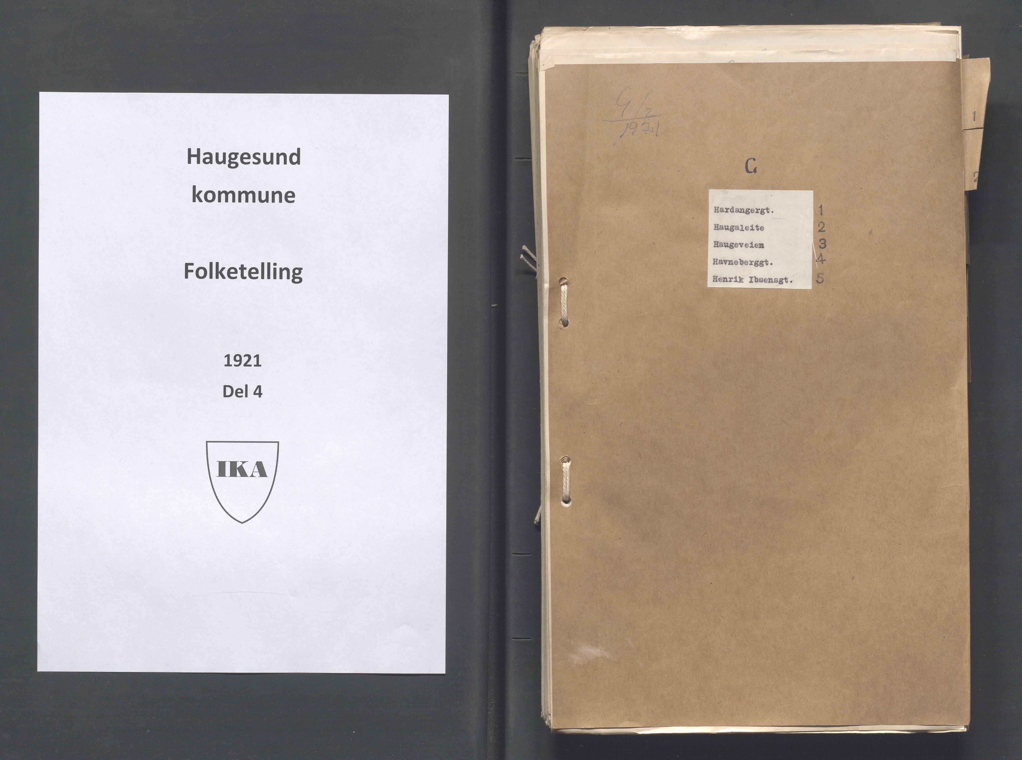 IKAR, Kommunal folketelling 1.11.1921 for Haugesund, 1921, s. 1864