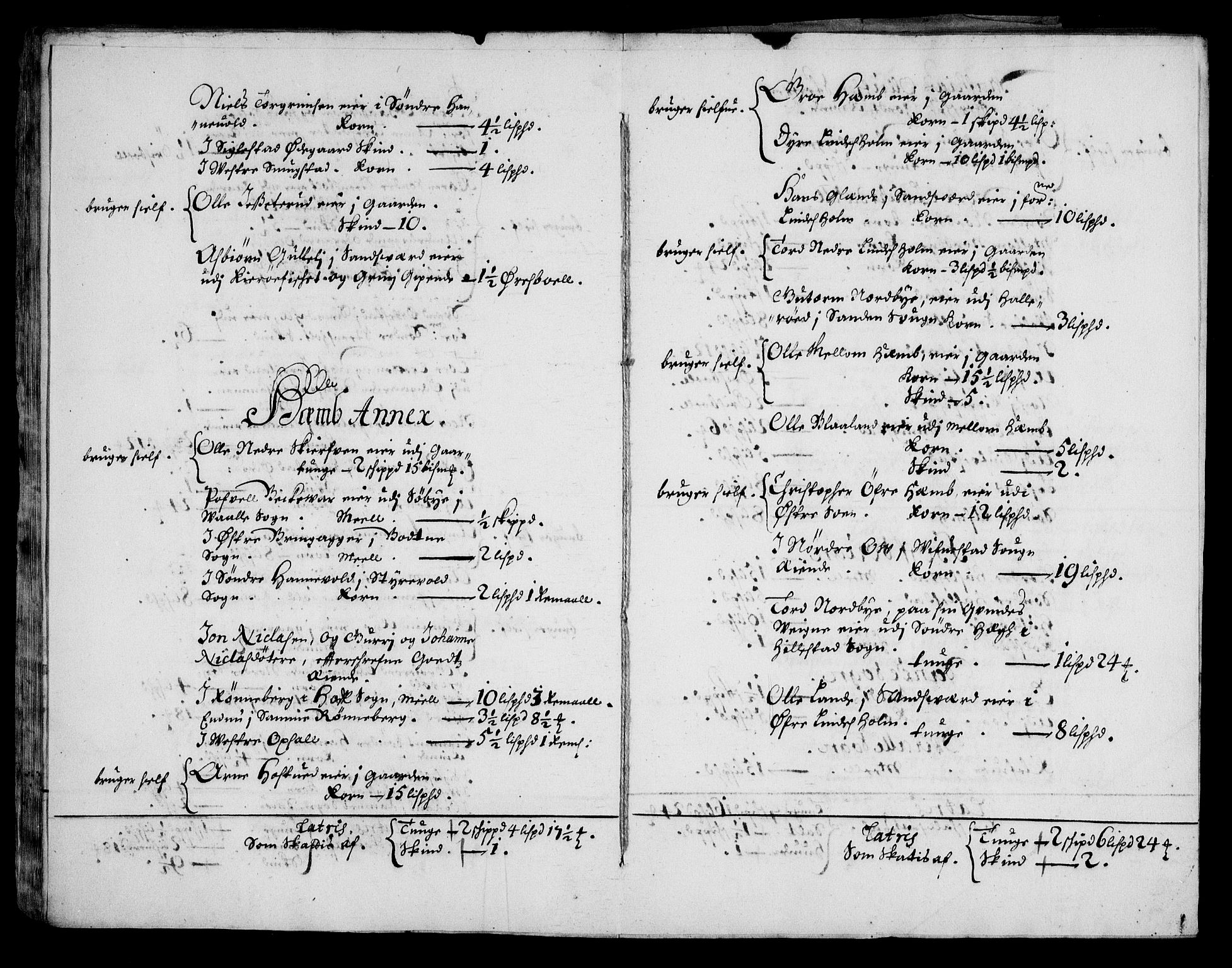 Rentekammeret inntil 1814, Realistisk ordnet avdeling, RA/EA-4070/N/Na/L0003/0002: [XI h]: Tønsbergs amt og Larvik grevskaps jordebøker: / (B) Odelsskatt av jord som greven selv ikke besitter eller bruker., 1674