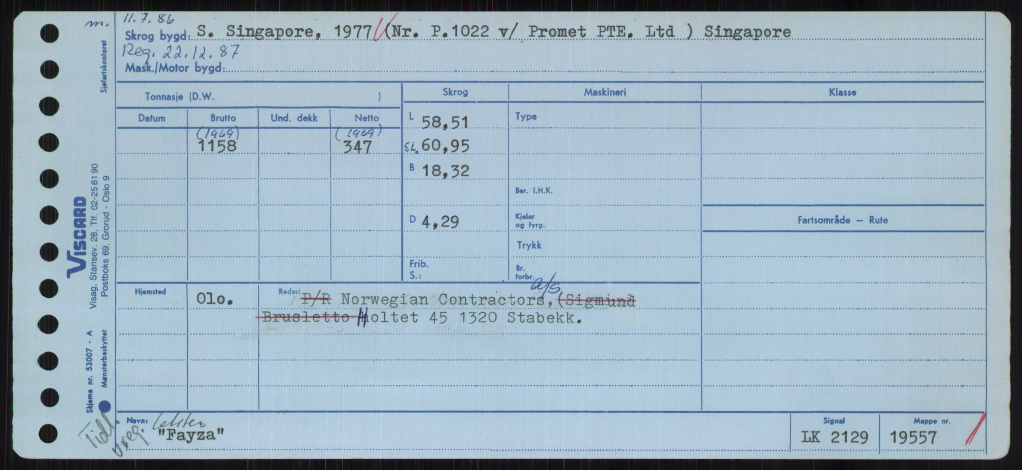 Sjøfartsdirektoratet med forløpere, Skipsmålingen, RA/S-1627/H/Hc/L0001: Lektere, A-Y, s. 179