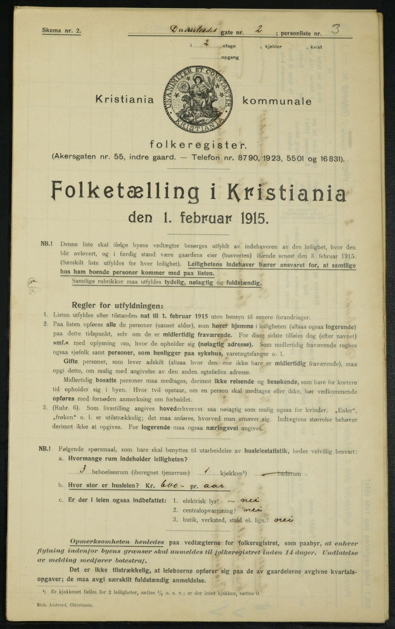 OBA, Kommunal folketelling 1.2.1915 for Kristiania, 1915, s. 14391