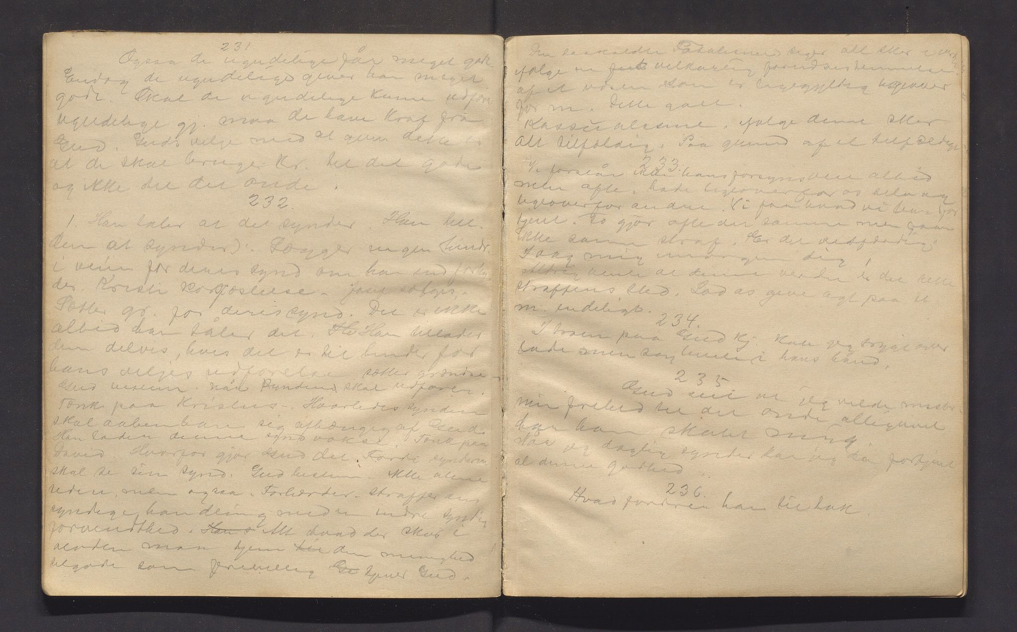 Lilloe, Kristian. Seminarlærar, IKAH/1216-Pa0011/G/Ga/L0001: Religionsanmerkninger K. Lilloi, 1888