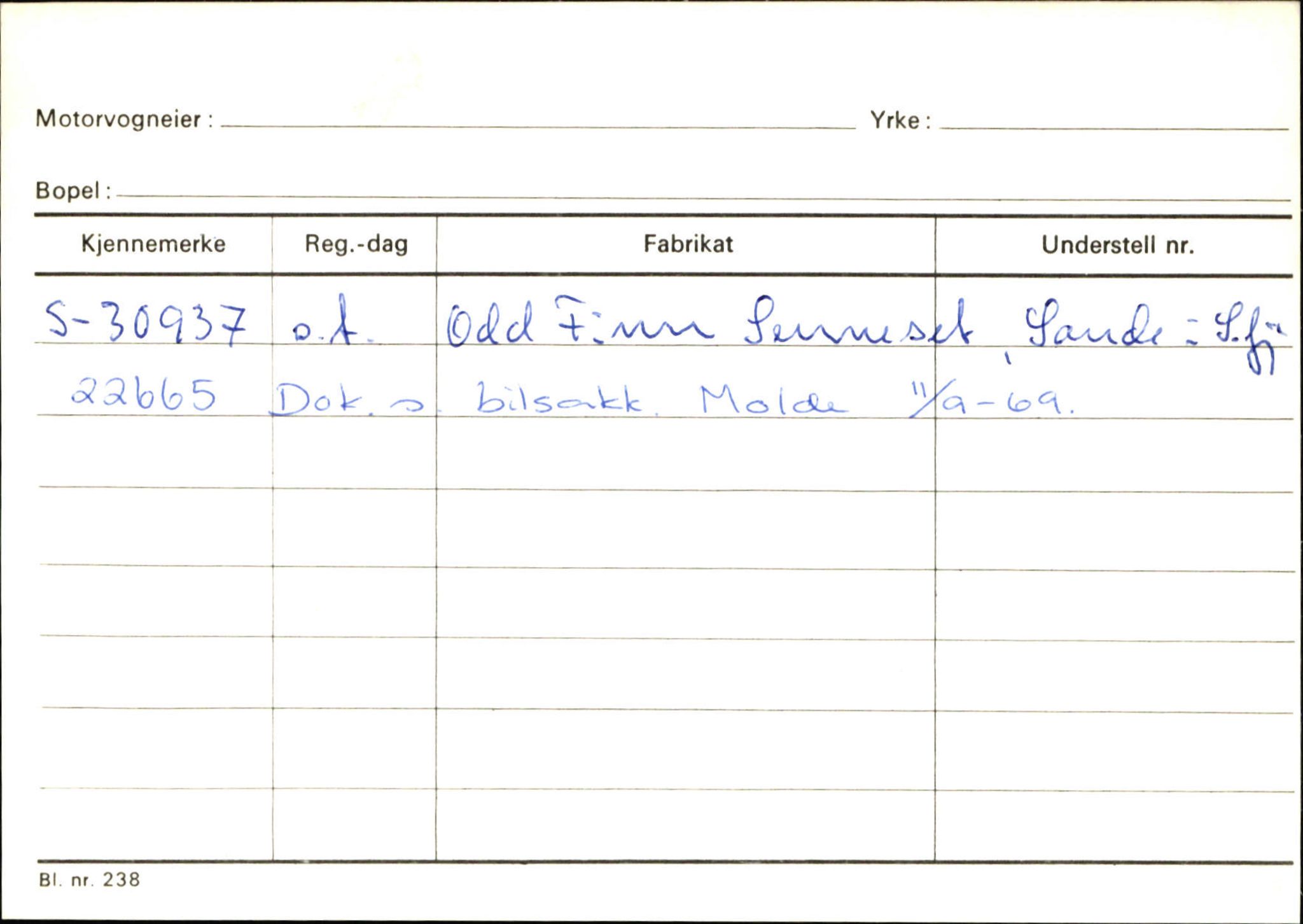 Statens vegvesen, Sogn og Fjordane vegkontor, AV/SAB-A-5301/4/F/L0130: Eigarregister Eid T-Å. Høyanger A-O, 1945-1975, s. 284