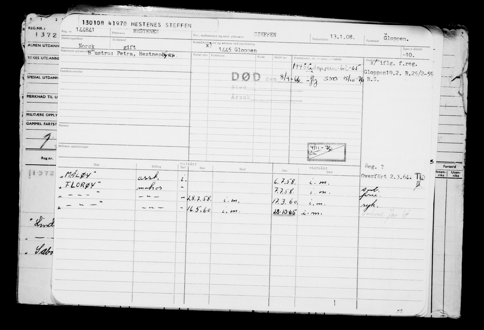 Direktoratet for sjømenn, AV/RA-S-3545/G/Gb/L0075: Hovedkort, 1908, s. 168