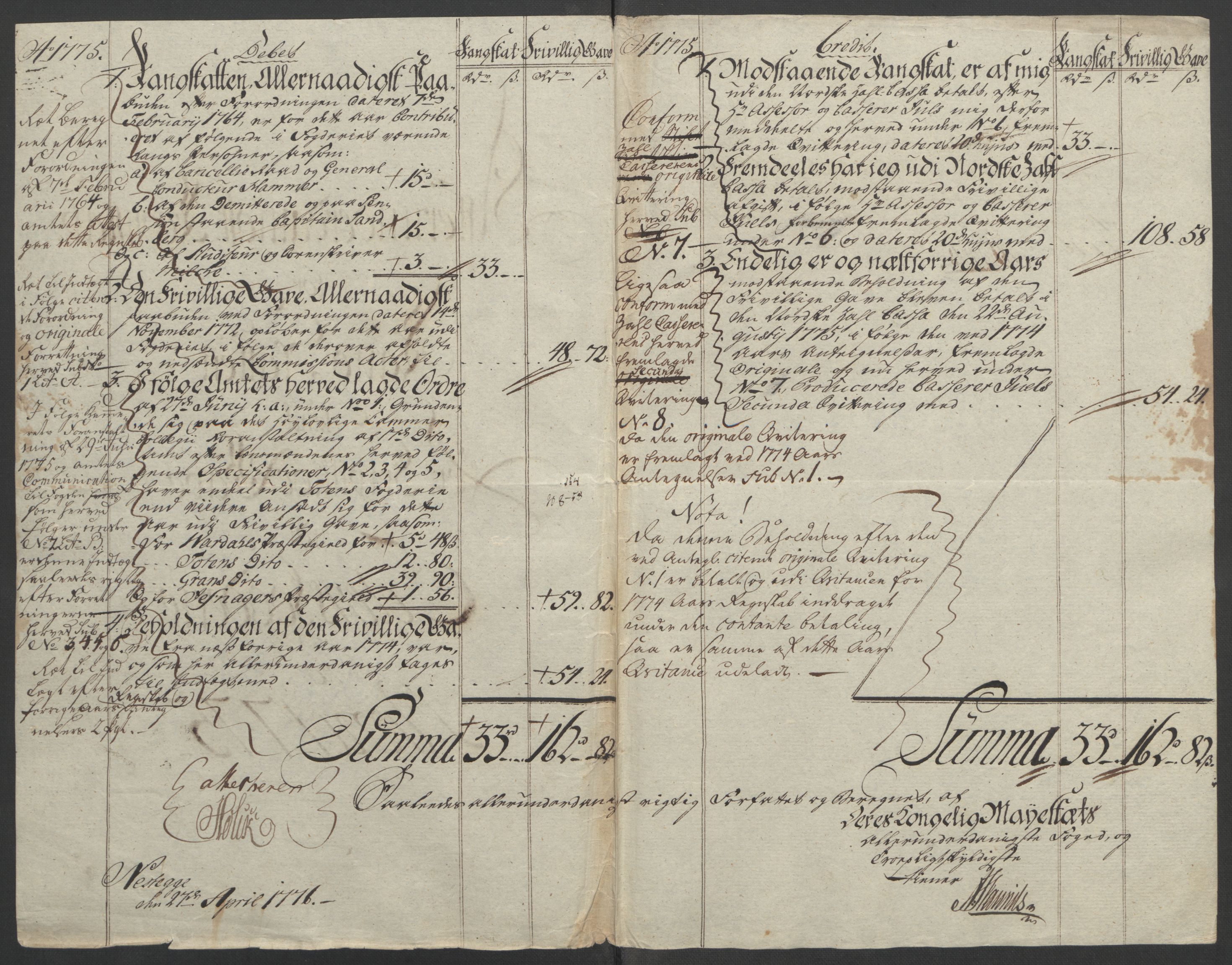 Rentekammeret inntil 1814, Reviderte regnskaper, Fogderegnskap, AV/RA-EA-4092/R19/L1399: Fogderegnskap Toten, Hadeland og Vardal, 1762-1783, s. 367