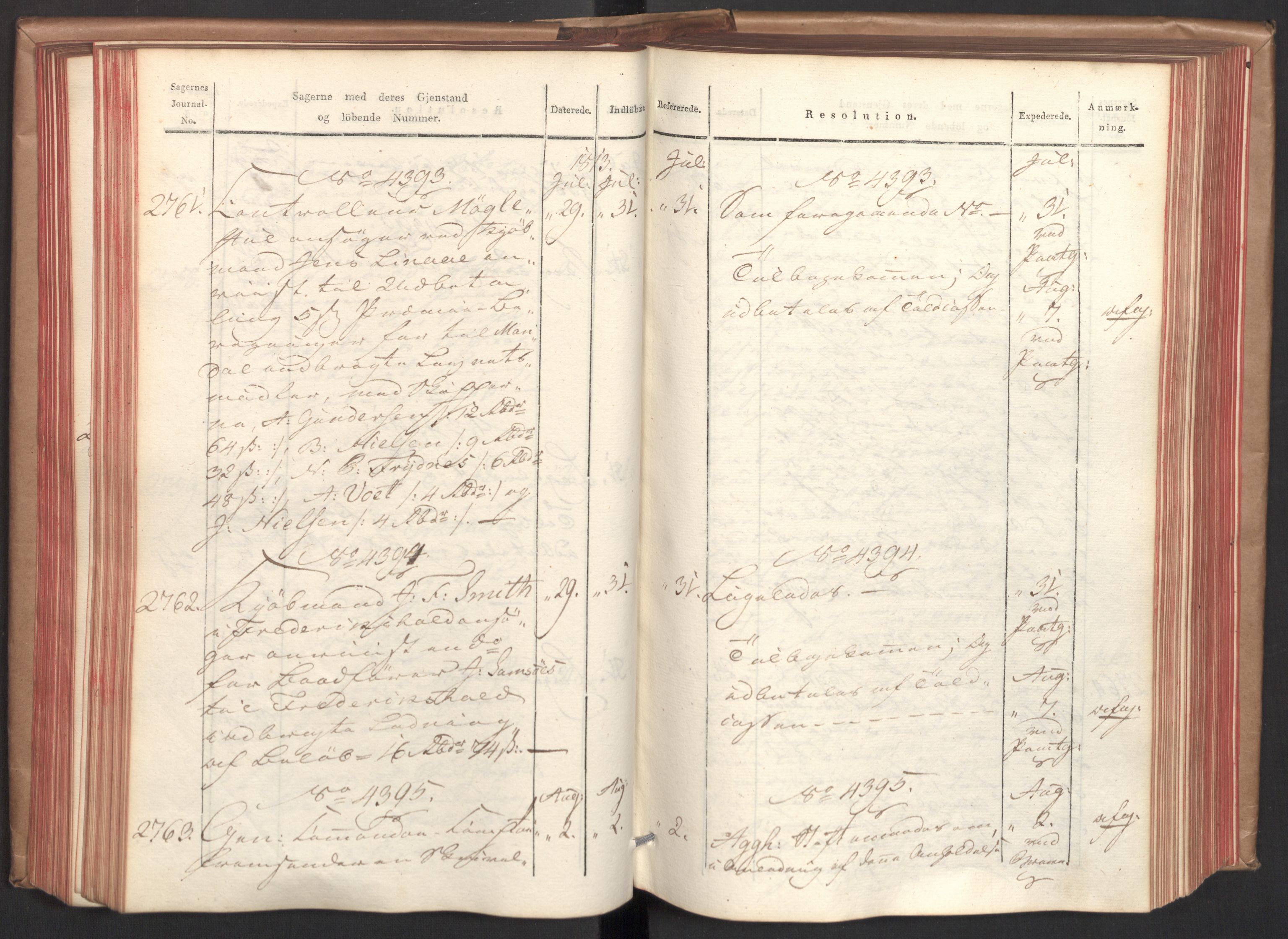 Stattholderembetet 1810-1814, 2. kontor (Kontor B), AV/RA-EA-5432/Ab/L0007: Referatprotokoll,  j.nr. 2603-3042,  l.nr. 4173-4731, 1813, s. 119