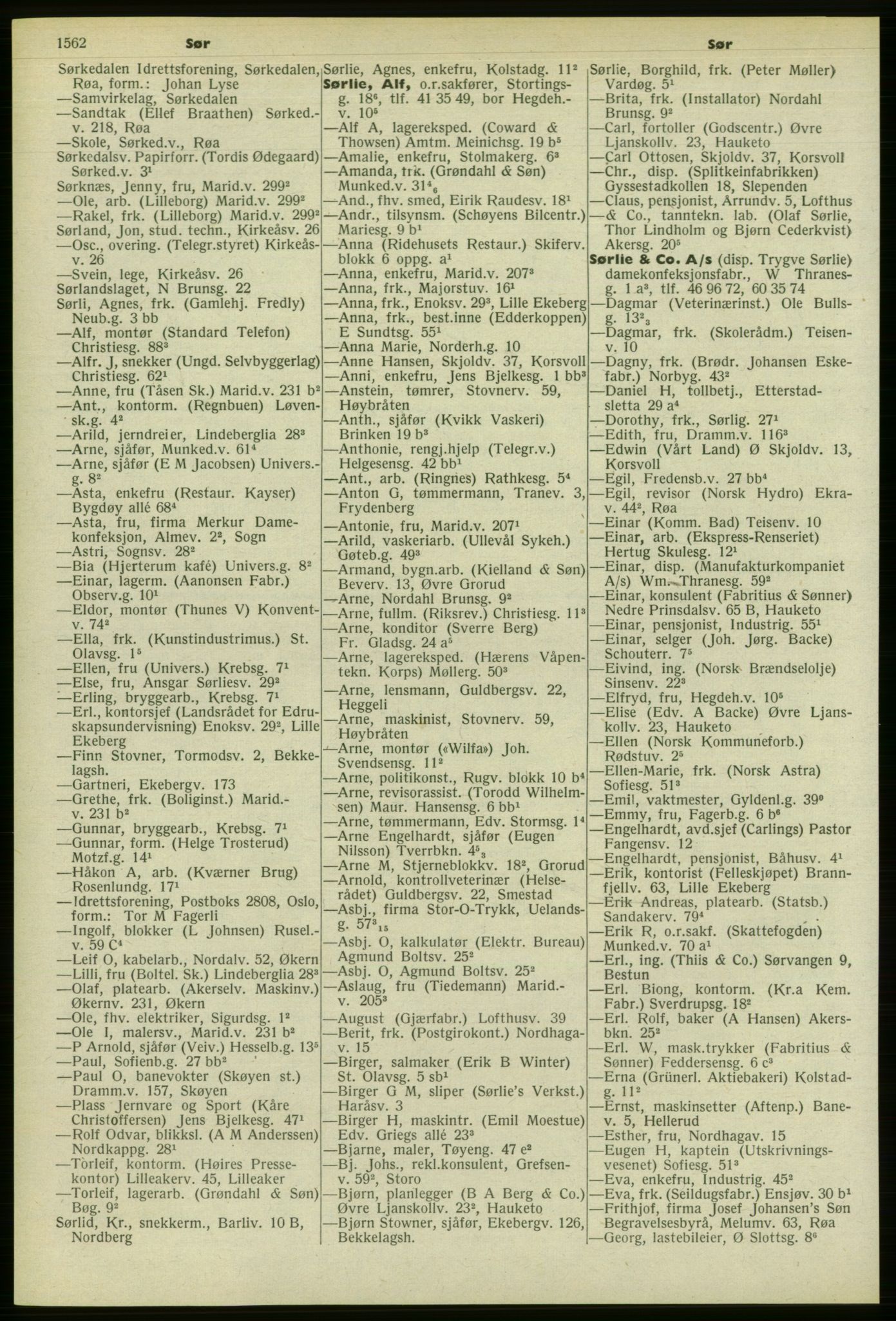 Kristiania/Oslo adressebok, PUBL/-, 1958-1959, s. 1562