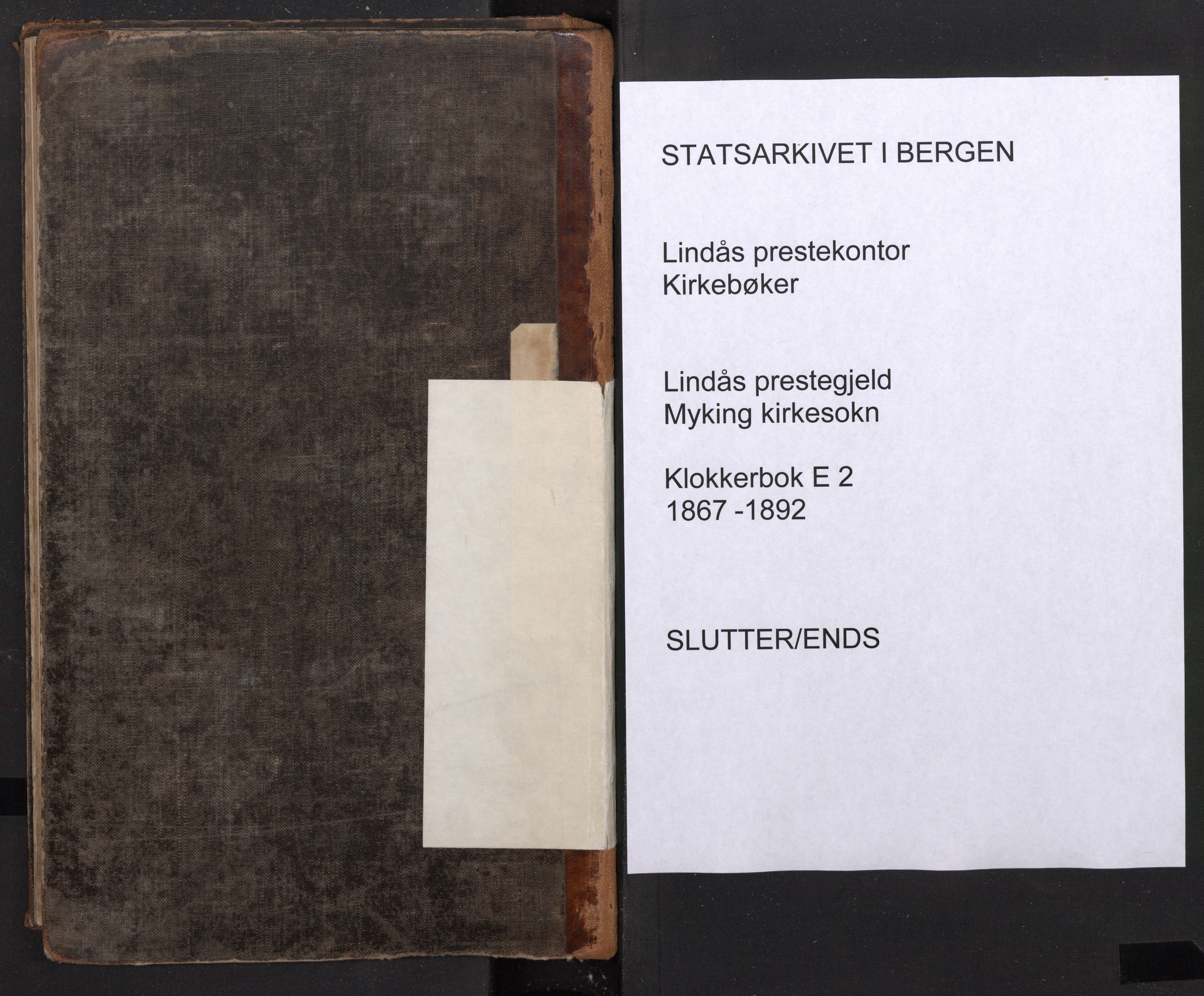 Lindås Sokneprestembete, AV/SAB-A-76701/H/Hab/Habe/L0002: Klokkerbok nr. E 2, 1867-1892, s. 141b-142a