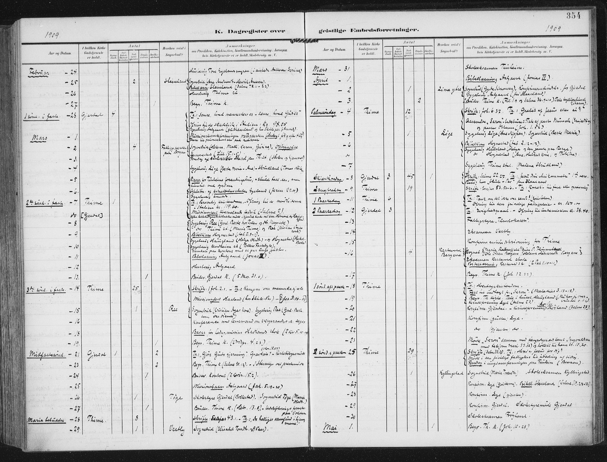 Lye sokneprestkontor, AV/SAST-A-101794/002/A/L0001: Ministerialbok nr. A 12, 1904-1920, s. 354