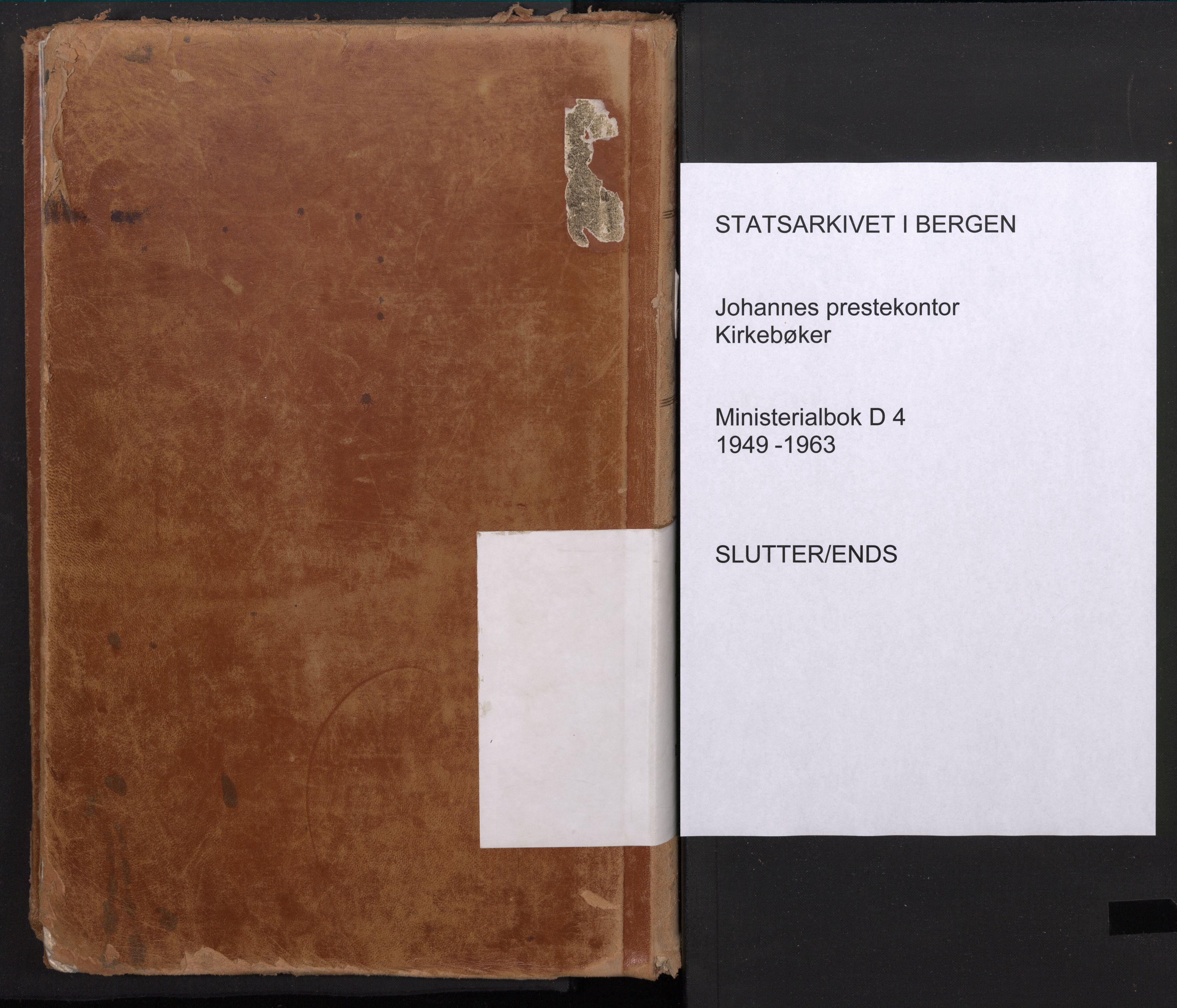 Johanneskirken sokneprestembete, SAB/A-76001/H/Haa/L0015: Ministerialbok nr. D 4, 1949-1963