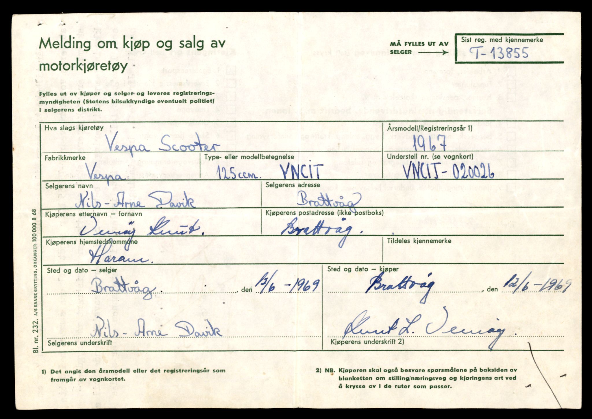Møre og Romsdal vegkontor - Ålesund trafikkstasjon, AV/SAT-A-4099/F/Fe/L0041: Registreringskort for kjøretøy T 13710 - T 13905, 1927-1998, s. 2627