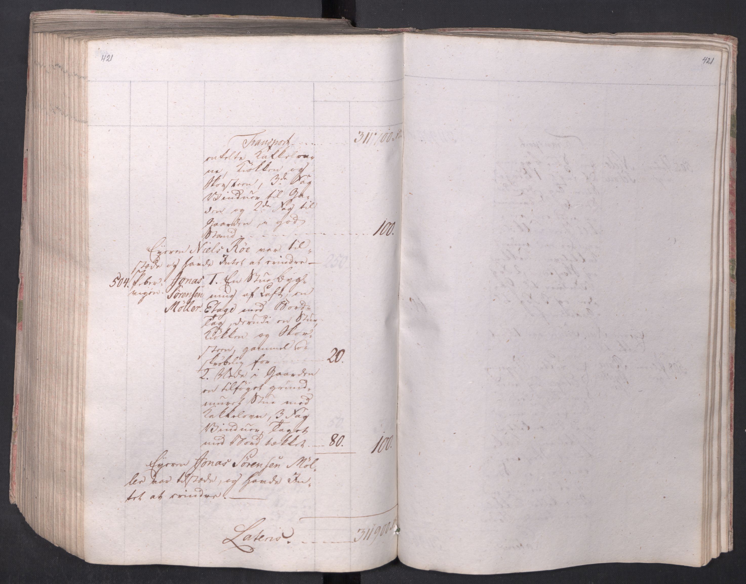Kristiania stiftamt, AV/SAO-A-10386/I/Ia/L0015: Branntakster, 1797, s. 421
