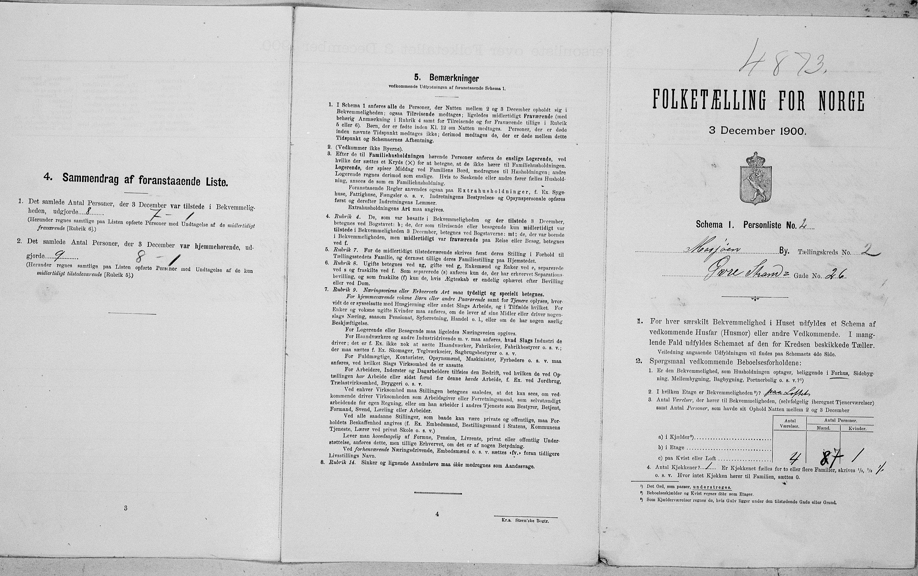 SAT, Folketelling 1900 for 1802 Mosjøen ladested, 1900, s. 455