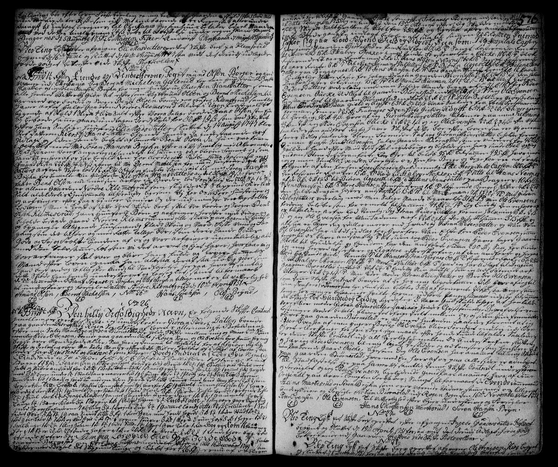 Lier, Røyken og Hurum sorenskriveri, SAKO/A-89/G/Ga/Gaa/L0002: Pantebok nr. II, 1725-1755, s. 576