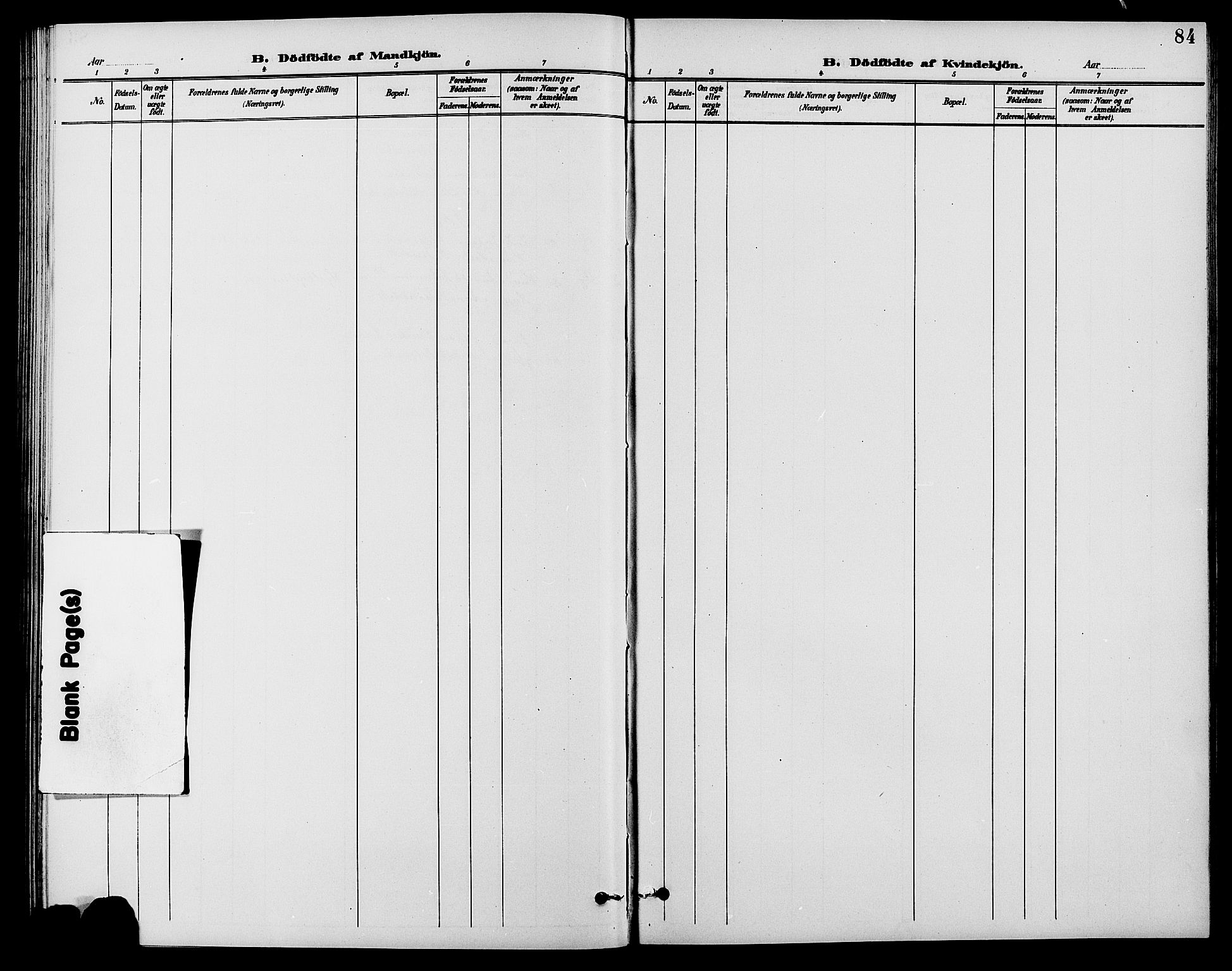 Nes prestekontor, Hedmark, SAH/PREST-020/L/La/L0007: Klokkerbok nr. 7, 1892-1912, s. 84