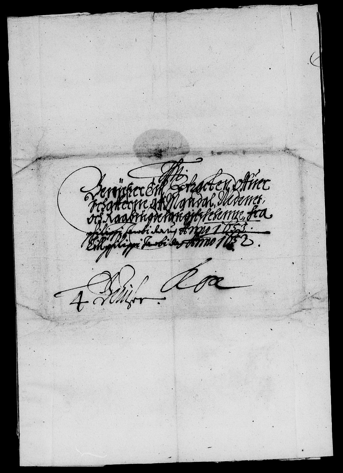 Rentekammeret inntil 1814, Reviderte regnskaper, Lensregnskaper, AV/RA-EA-5023/R/Rb/Rbq/L0041: Nedenes len. Mandals len. Råbyggelag., 1651-1653