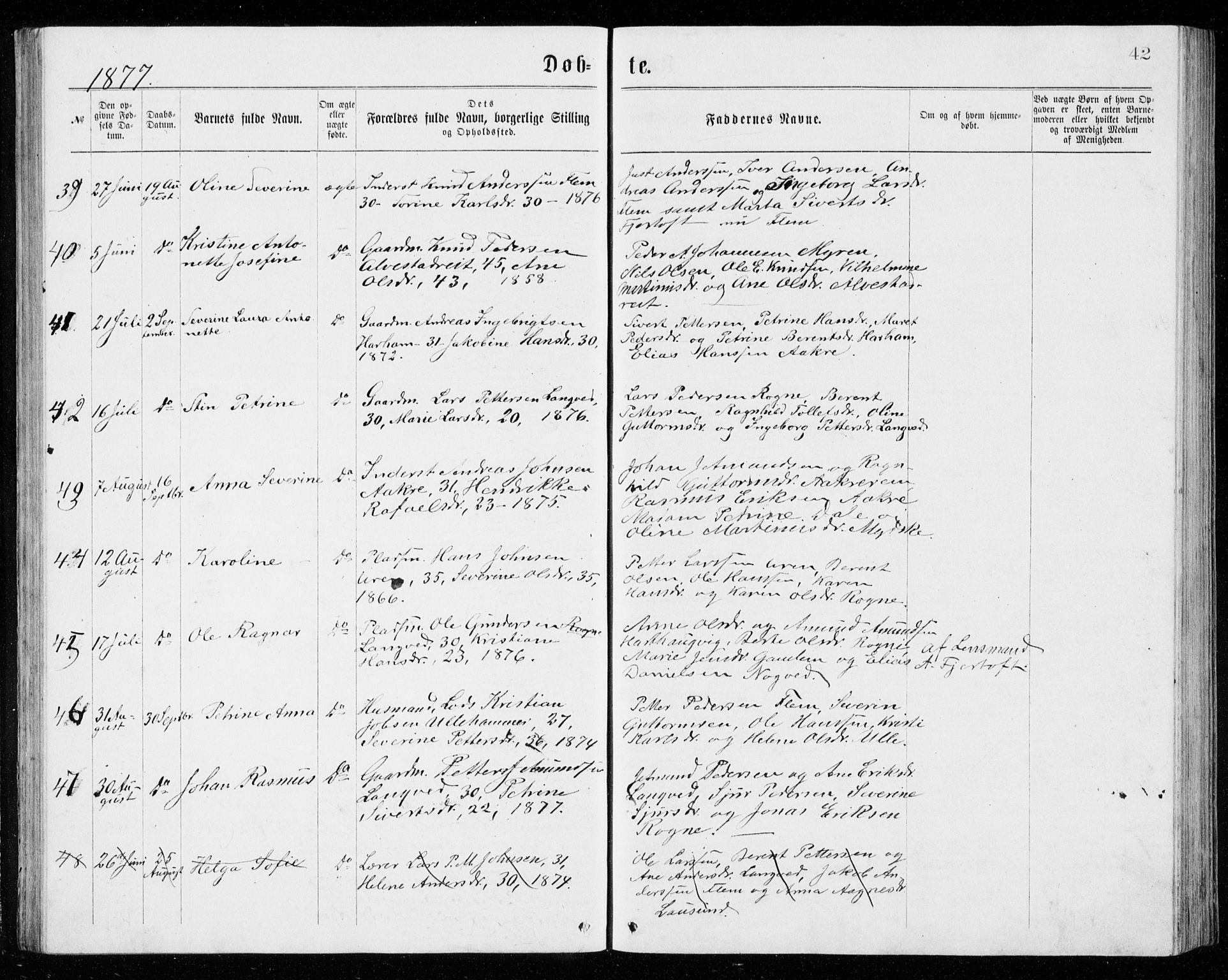 Ministerialprotokoller, klokkerbøker og fødselsregistre - Møre og Romsdal, AV/SAT-A-1454/536/L0509: Klokkerbok nr. 536C04, 1871-1881, s. 42