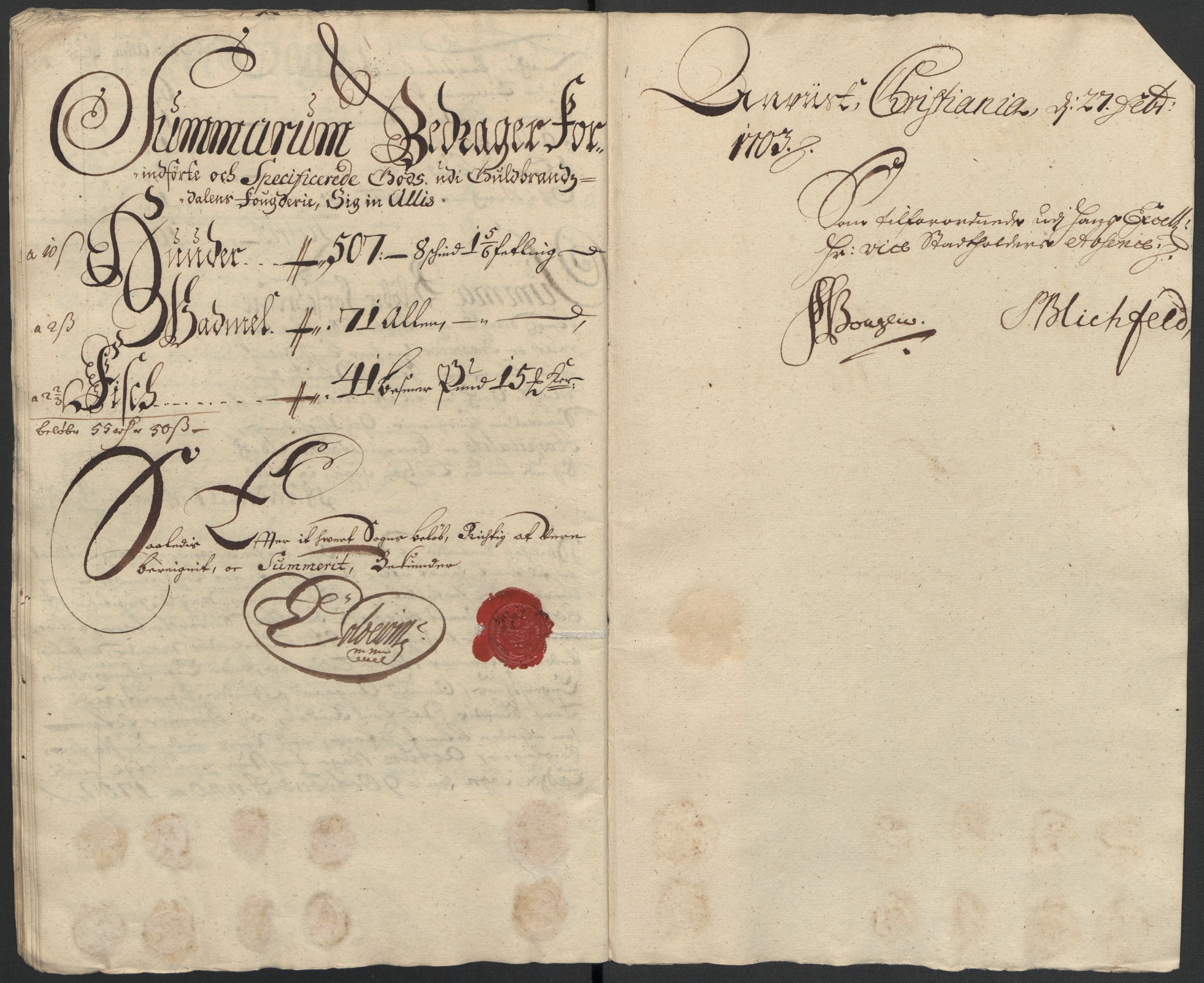 Rentekammeret inntil 1814, Reviderte regnskaper, Fogderegnskap, RA/EA-4092/R17/L1175: Fogderegnskap Gudbrandsdal, 1702, s. 198