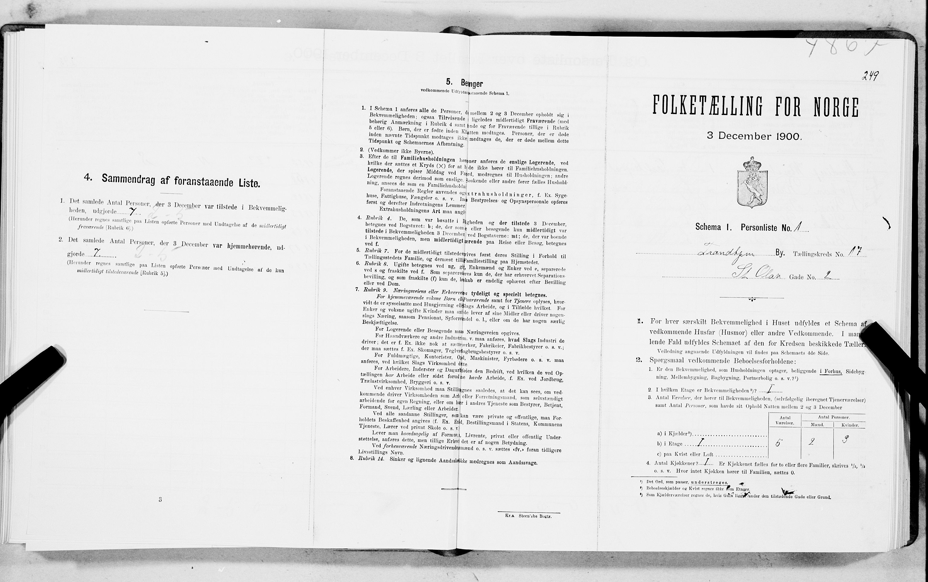 SAT, Folketelling 1900 for 1601 Trondheim kjøpstad, 1900, s. 2788