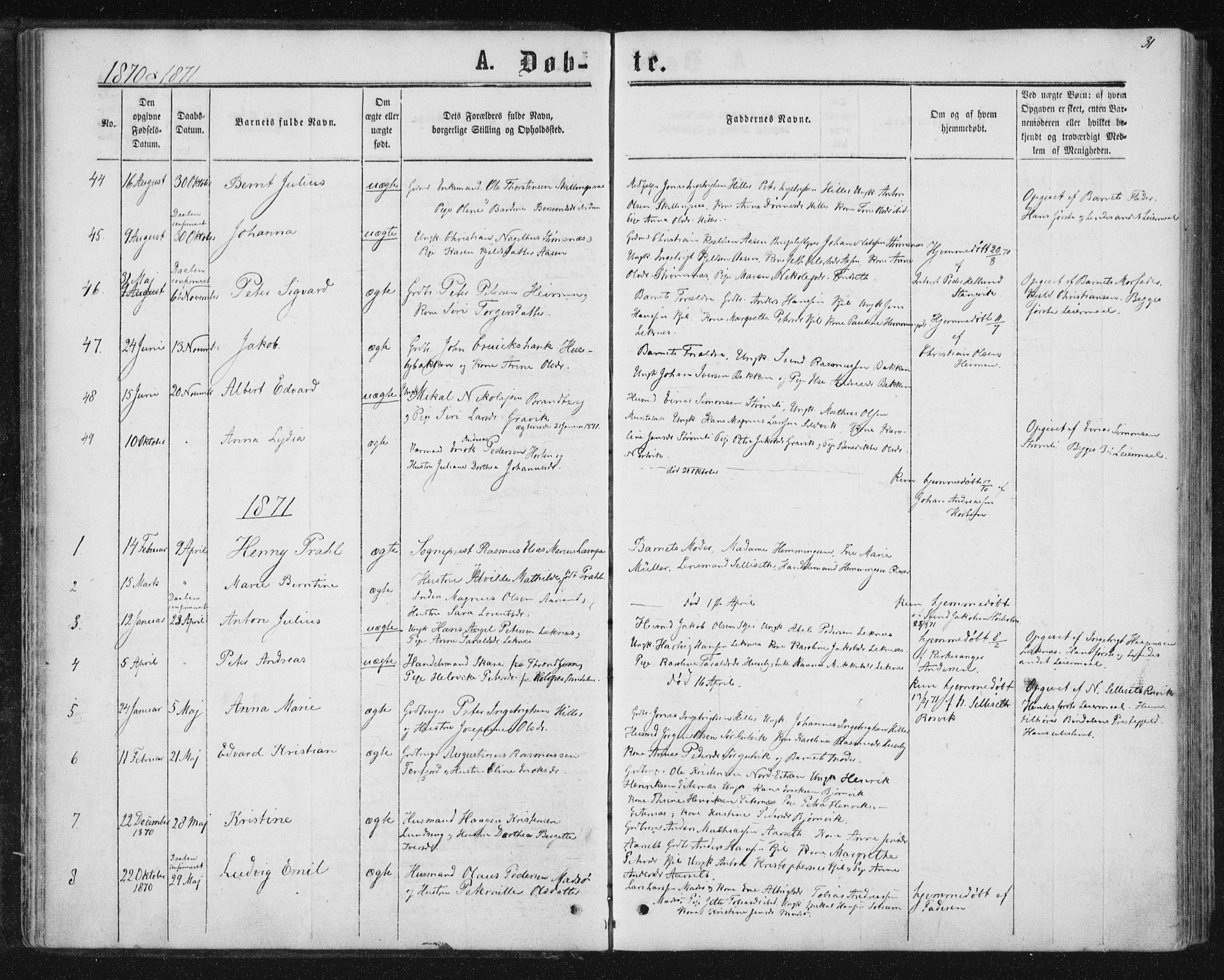 Ministerialprotokoller, klokkerbøker og fødselsregistre - Nord-Trøndelag, AV/SAT-A-1458/788/L0696: Ministerialbok nr. 788A03, 1863-1877, s. 31