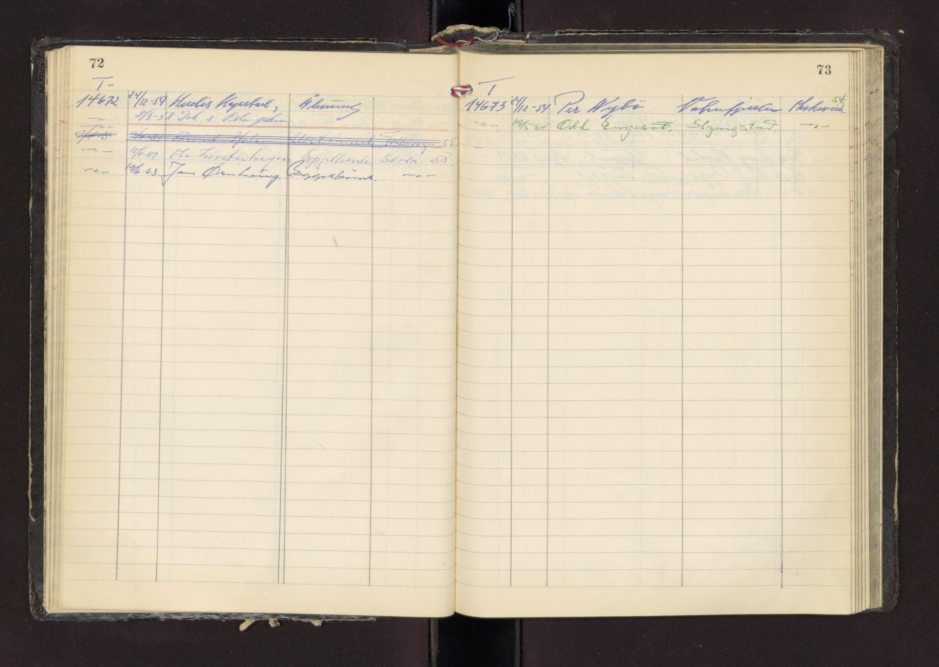 Møre og Romsdal vegkontor - Ålesund trafikkstasjon, AV/SAT-A-4099/F/Fc/L0013: Bilregister; T 14601 - T 14999, 1950-1970