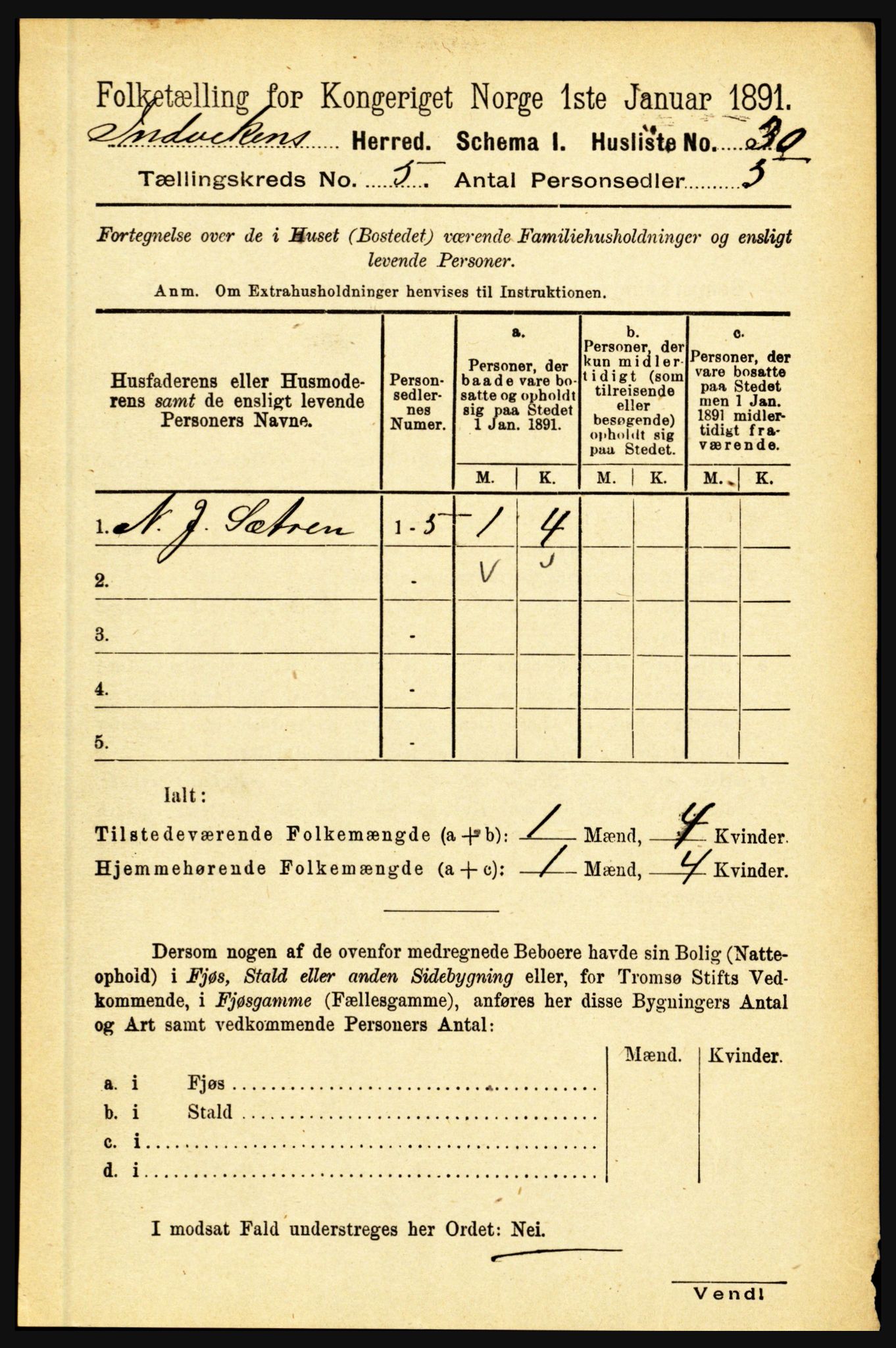 RA, Folketelling 1891 for 1447 Innvik herred, 1891, s. 1922