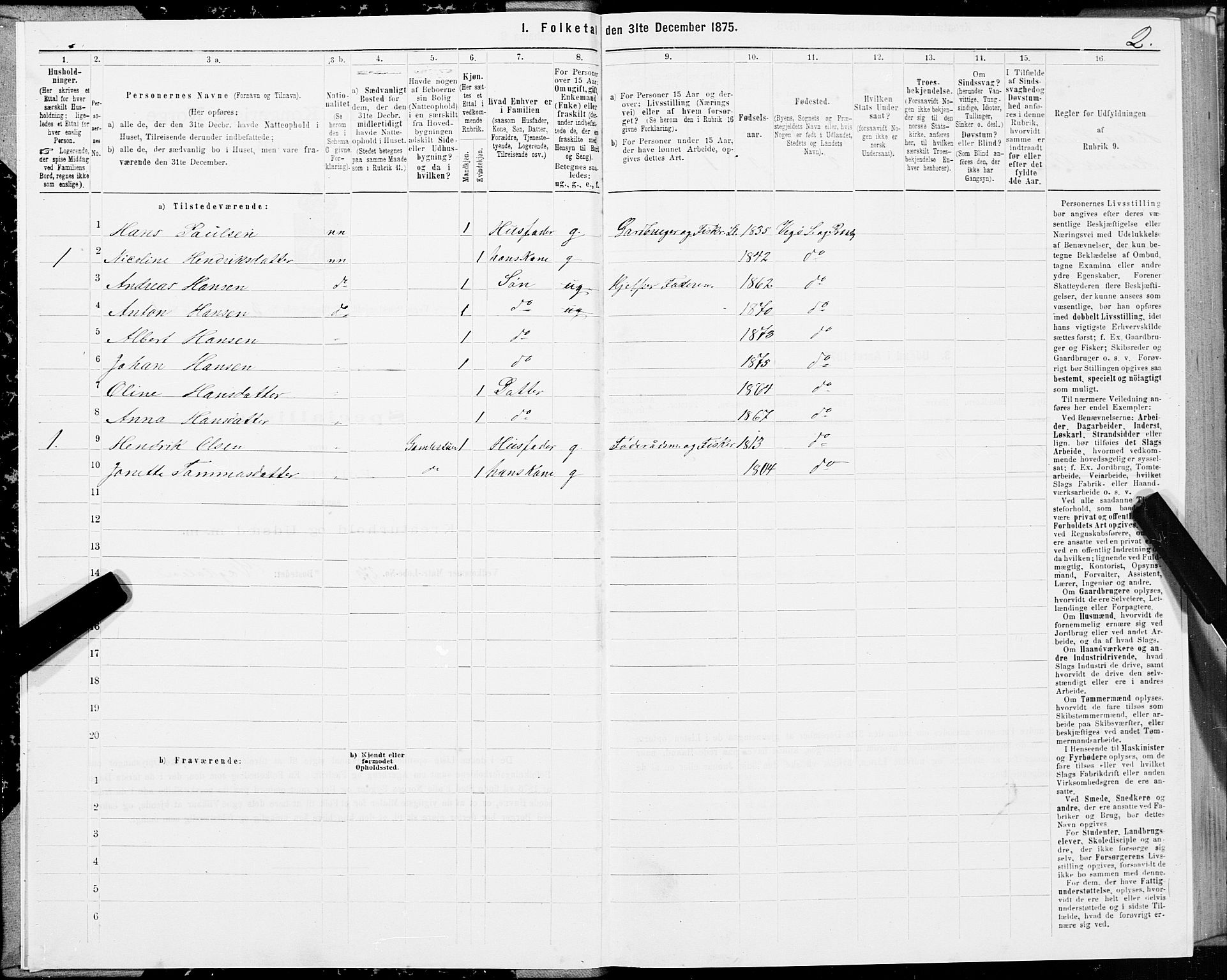 SAT, Folketelling 1875 for 1815P Vega prestegjeld, 1875, s. 2002