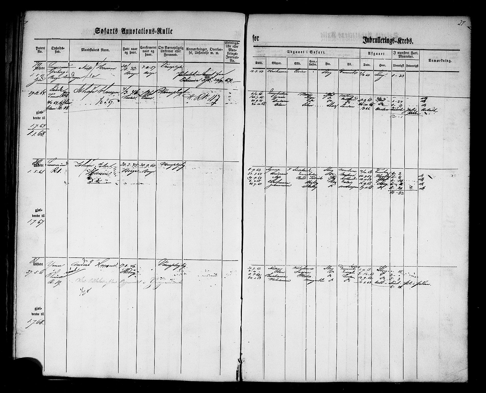 Sarpsborg mønstringskontor, AV/SAO-A-10569c/F/Fc/Fca/L0001: Annotasjonsrulle, 1860-1868, s. 30
