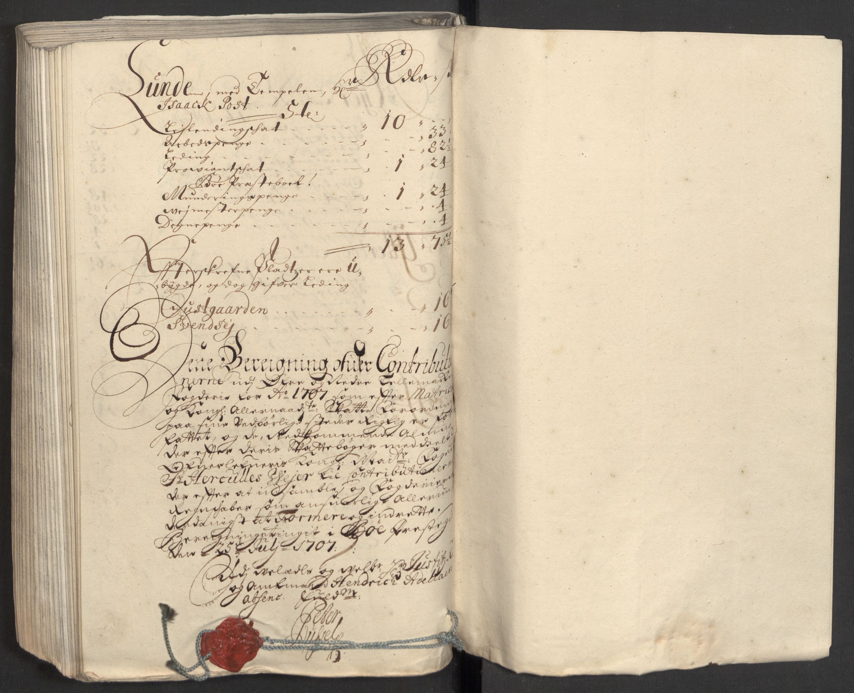 Rentekammeret inntil 1814, Reviderte regnskaper, Fogderegnskap, AV/RA-EA-4092/R36/L2117: Fogderegnskap Øvre og Nedre Telemark og Bamble, 1707, s. 307