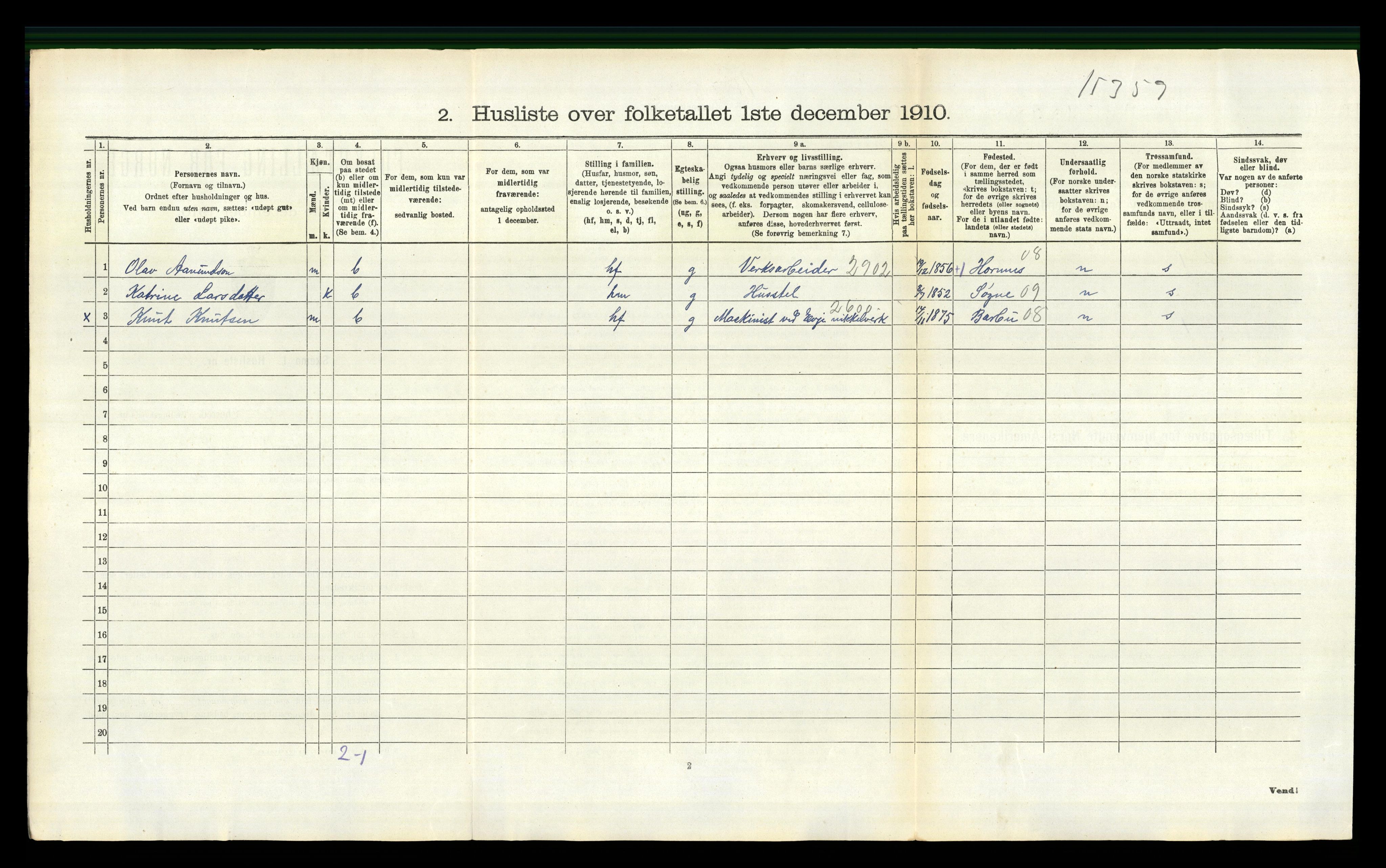 RA, Folketelling 1910 for 0937 Evje herred, 1910, s. 299