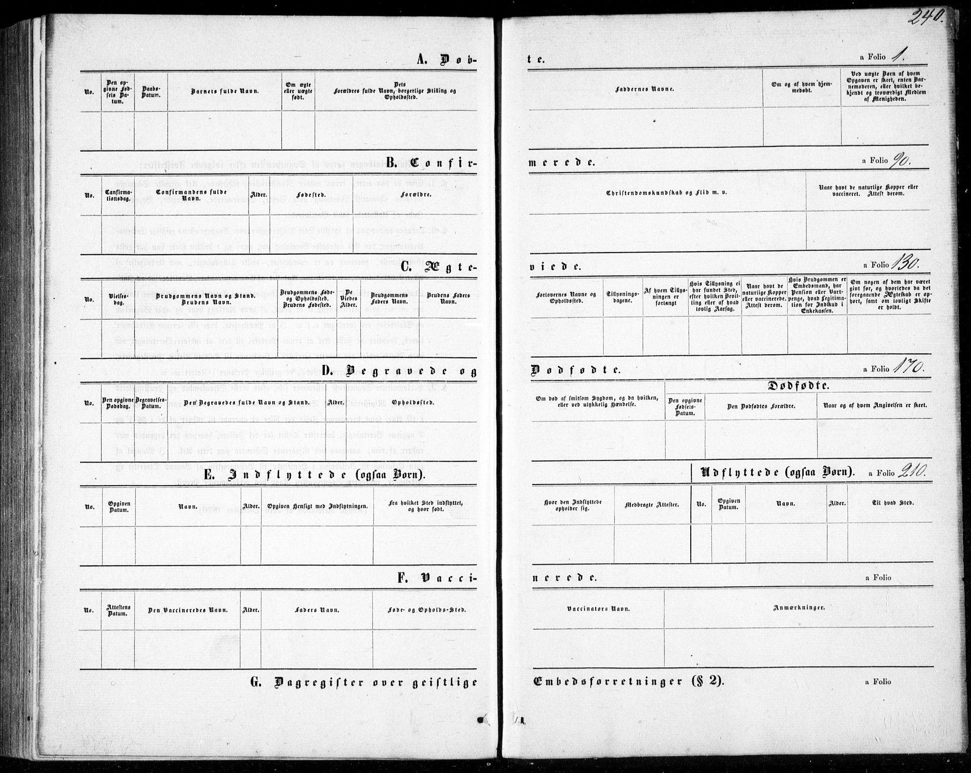 Gjerstad sokneprestkontor, AV/SAK-1111-0014/F/Fb/Fbb/L0003: Klokkerbok nr. B 3, 1862-1889, s. 240