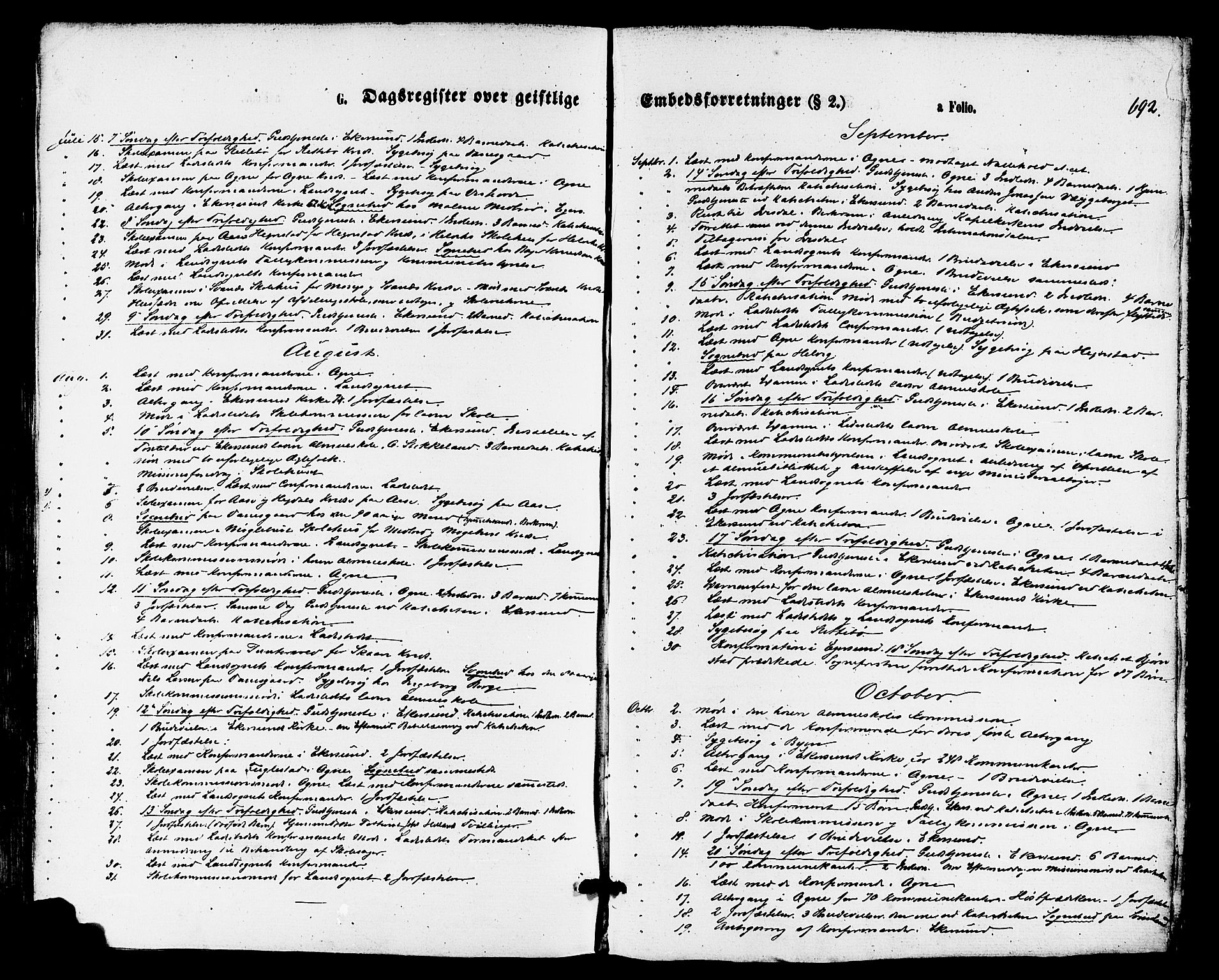 Eigersund sokneprestkontor, SAST/A-101807/S08/L0014: Ministerialbok nr. A 13, 1866-1878, s. 692