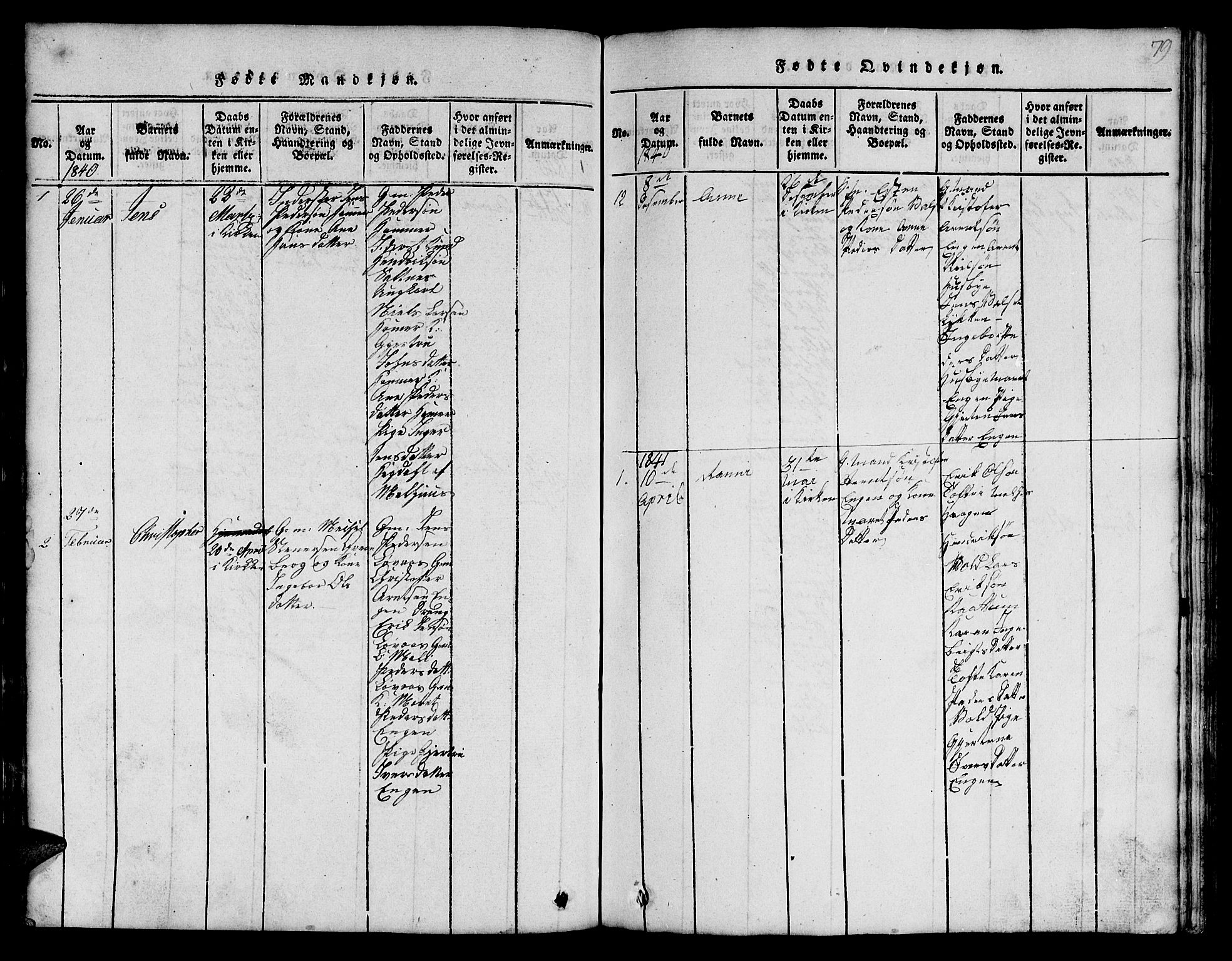 Ministerialprotokoller, klokkerbøker og fødselsregistre - Sør-Trøndelag, AV/SAT-A-1456/666/L0788: Klokkerbok nr. 666C01, 1816-1847, s. 79