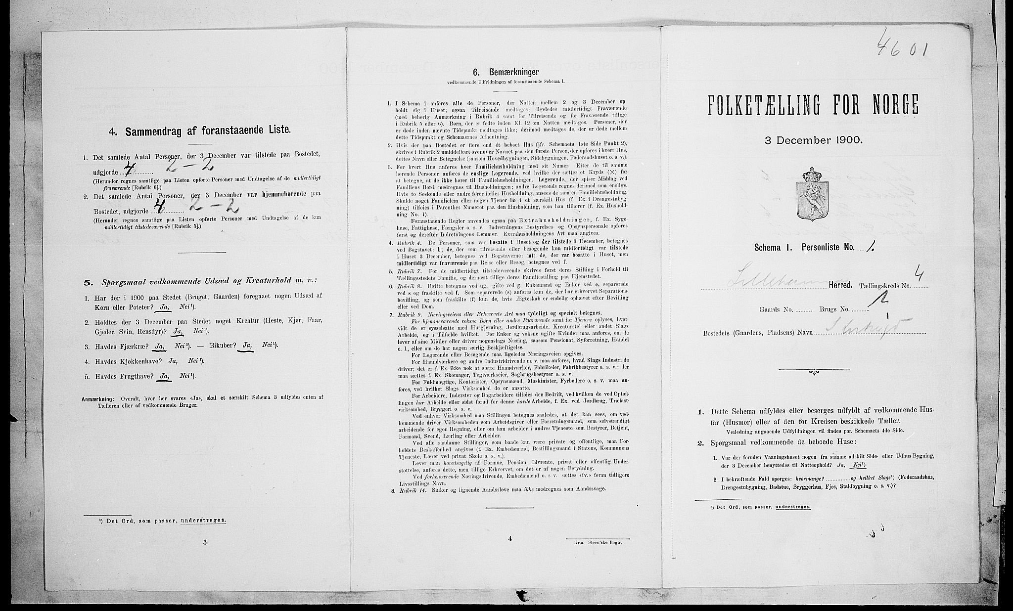 SAH, Folketelling 1900 for 0501 Lillehammer kjøpstad, 1900, s. 1219