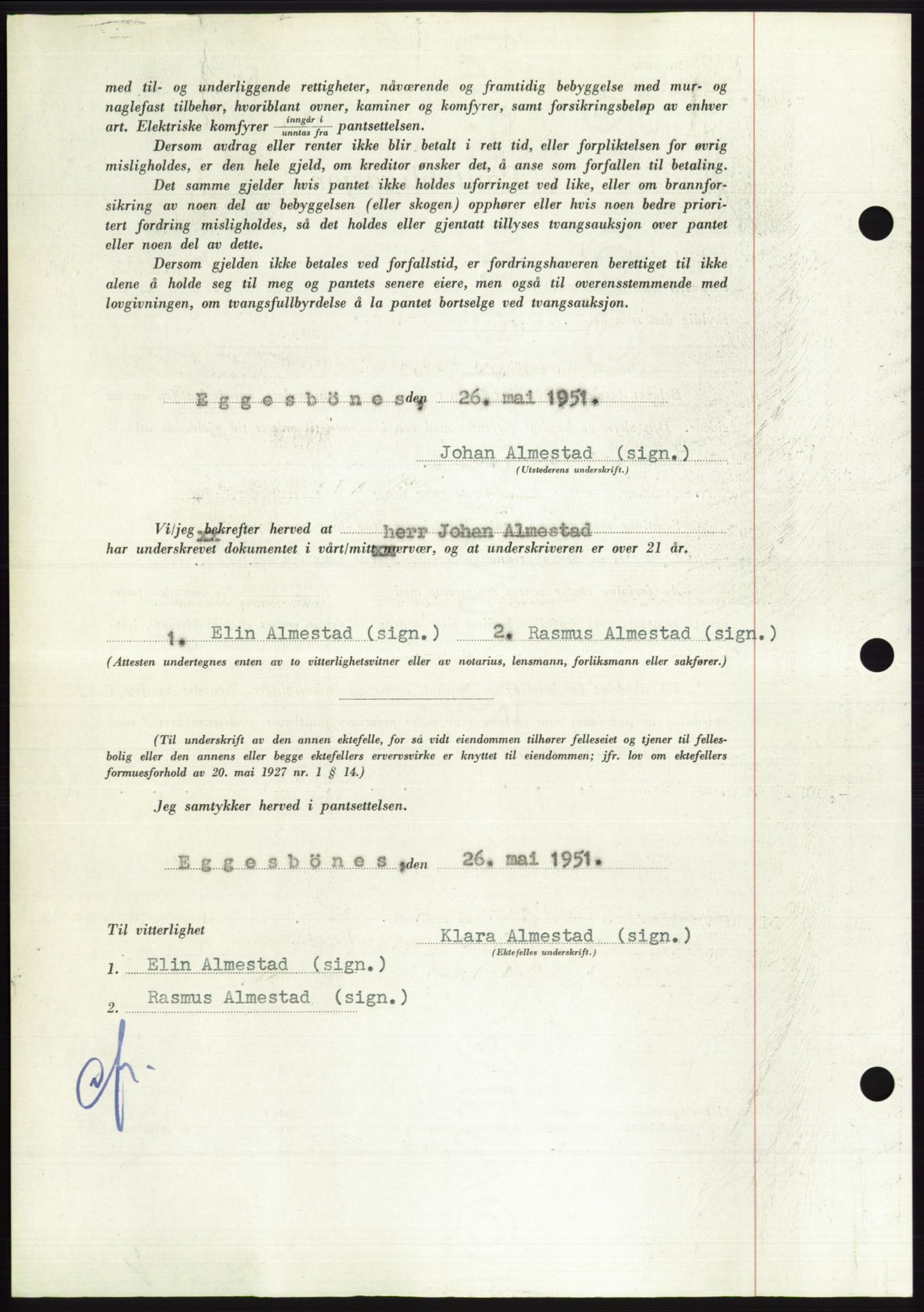 Søre Sunnmøre sorenskriveri, AV/SAT-A-4122/1/2/2C/L0120: Pantebok nr. 8B, 1951-1951, Dagboknr: 1048/1951