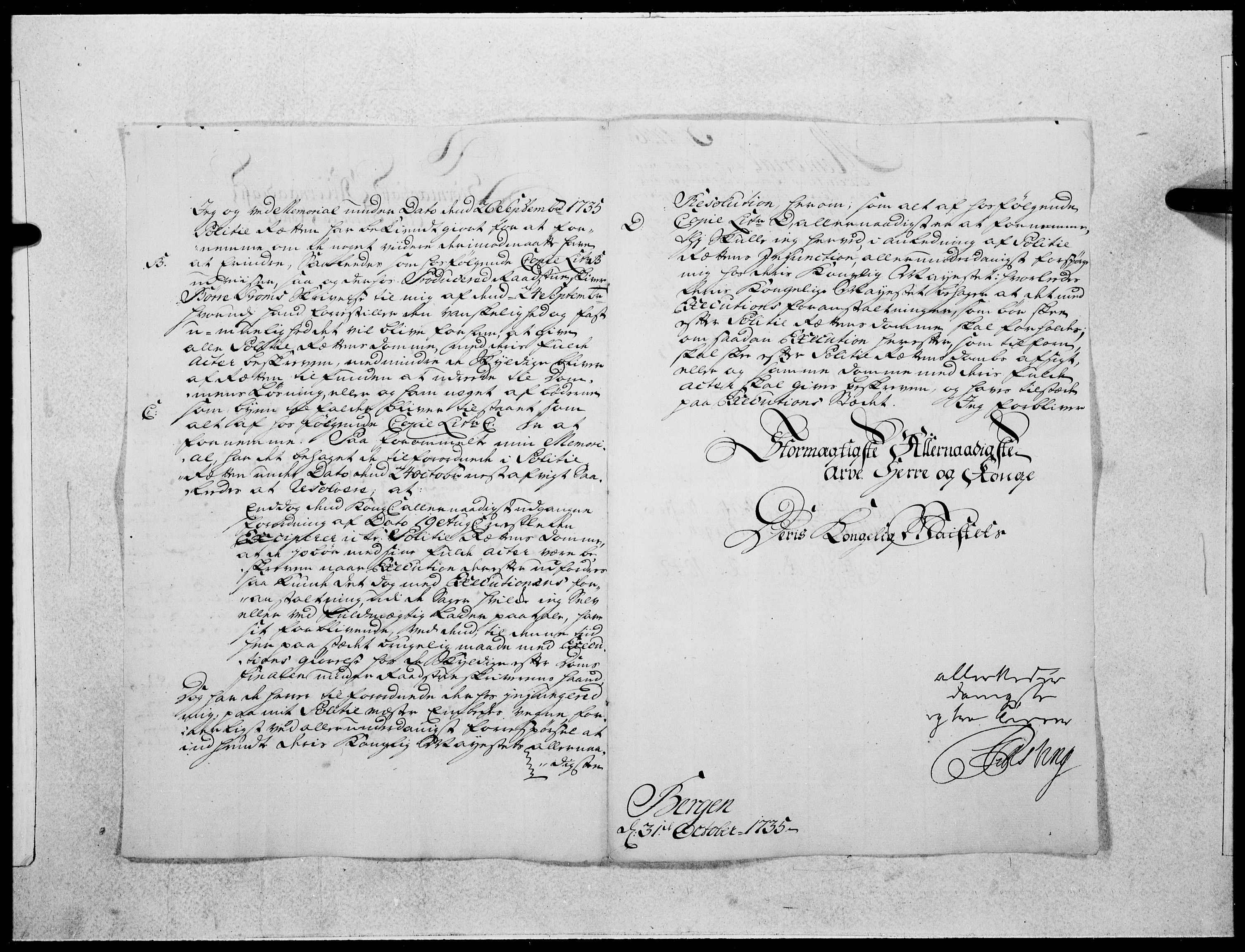 Danske Kanselli 1572-1799, AV/RA-EA-3023/F/Fc/Fcc/Fcca/L0122: Norske innlegg 1572-1799, 1736, s. 22